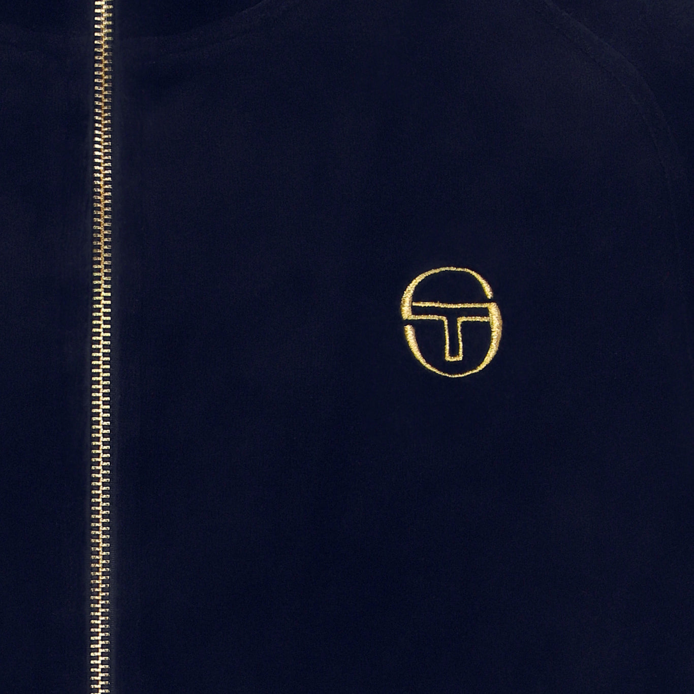 Sergio Tacchini Court Velour Track Top Navy