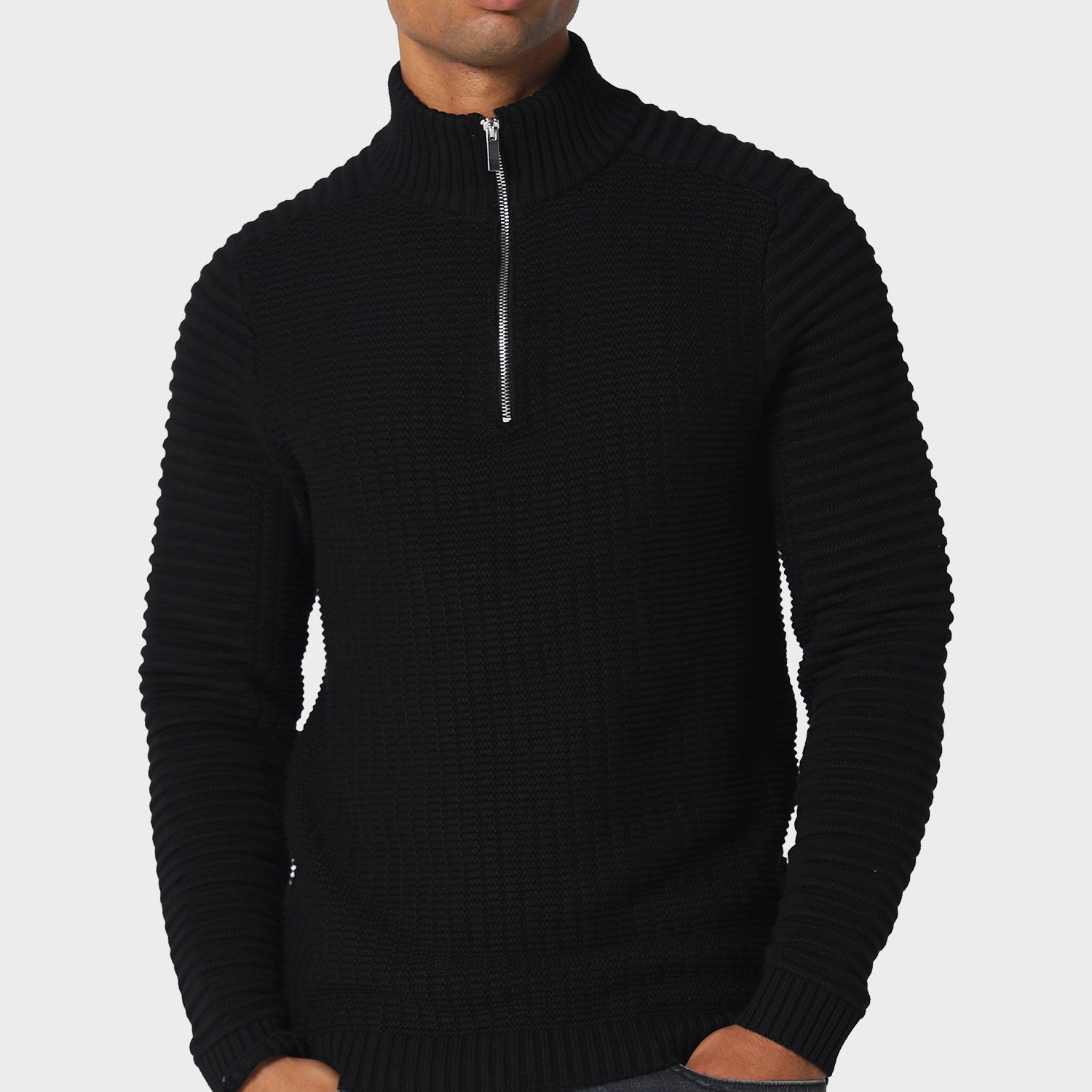 Police Cromer Knit Sweatshirt Black