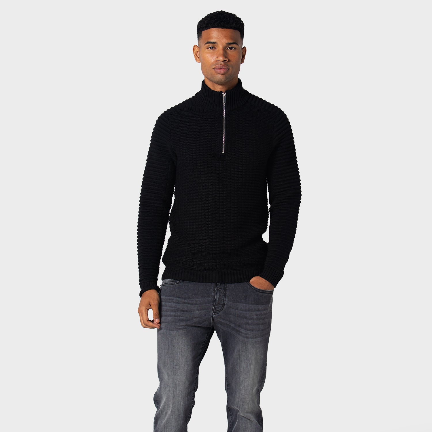 Police Cromer Knit Sweatshirt Black