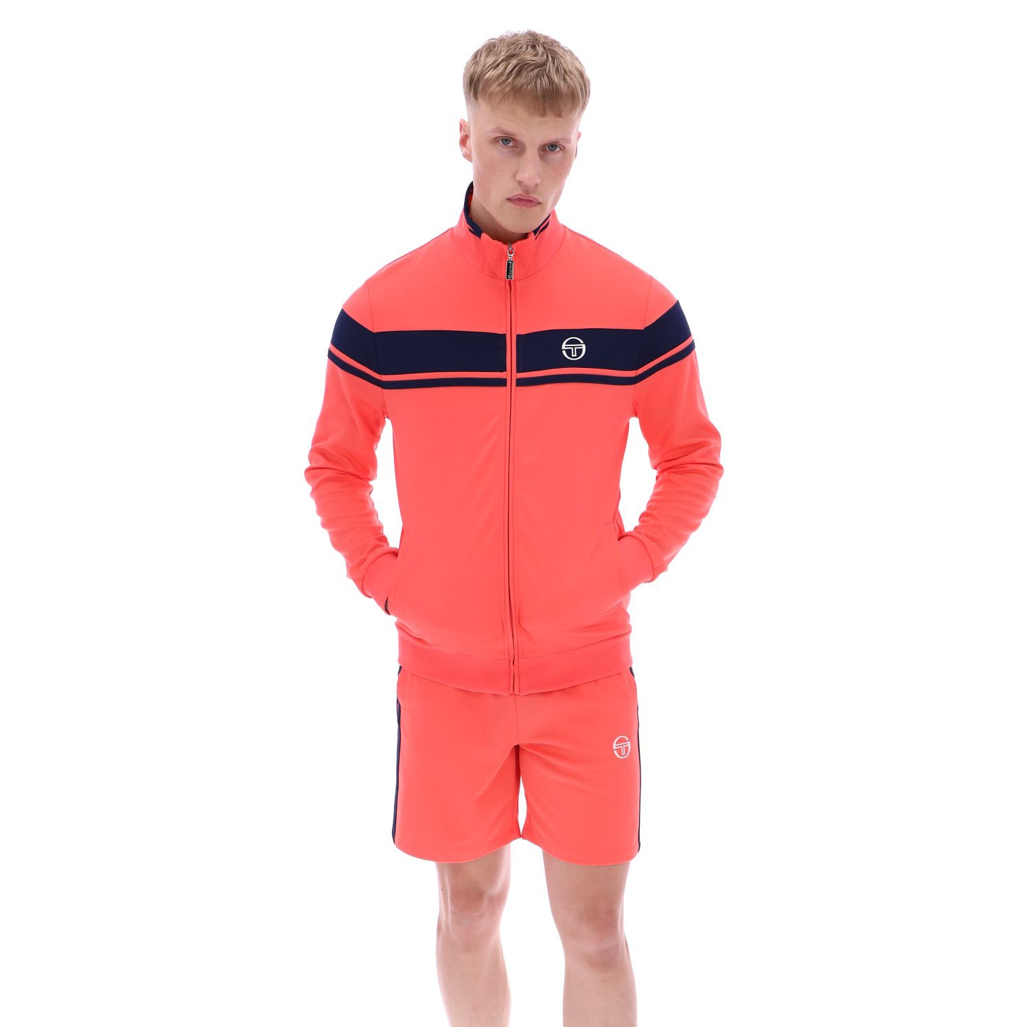 Sergio Tacchini Damarindo Track Top Pink/Navy