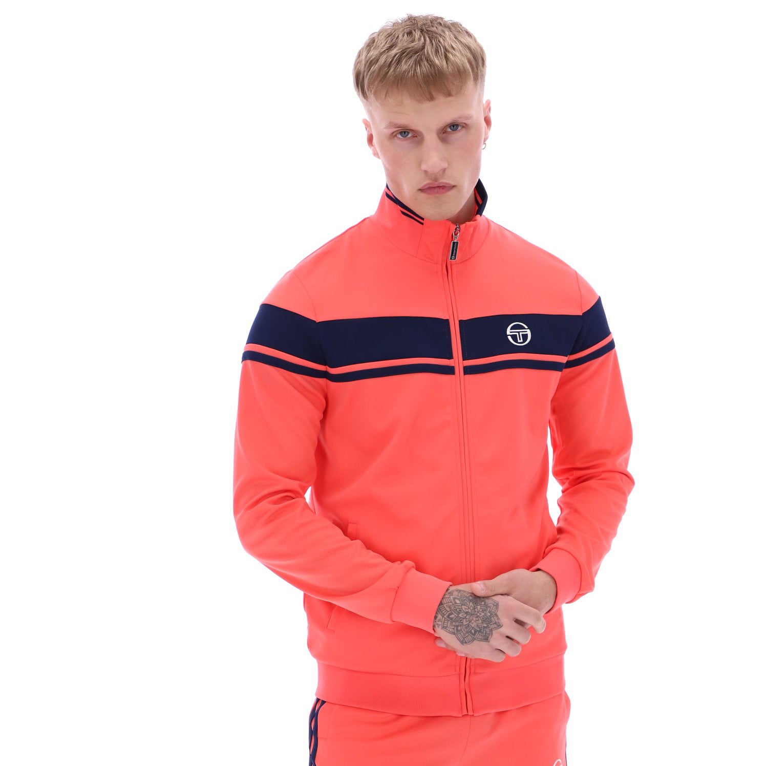 Sergio Tacchini Damarindo Track Top Pink/Navy