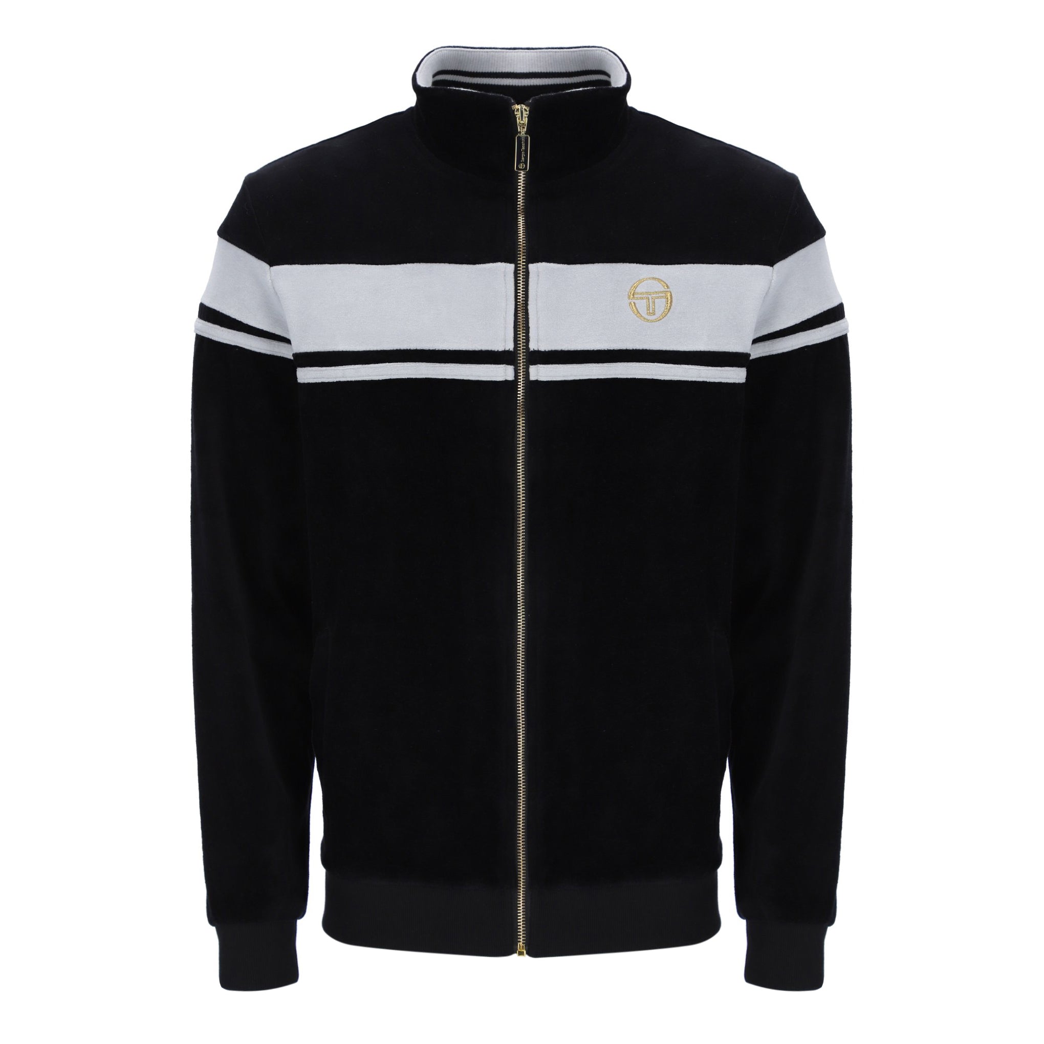 Sergio Tacchini Damarindo Velour Track Top Black