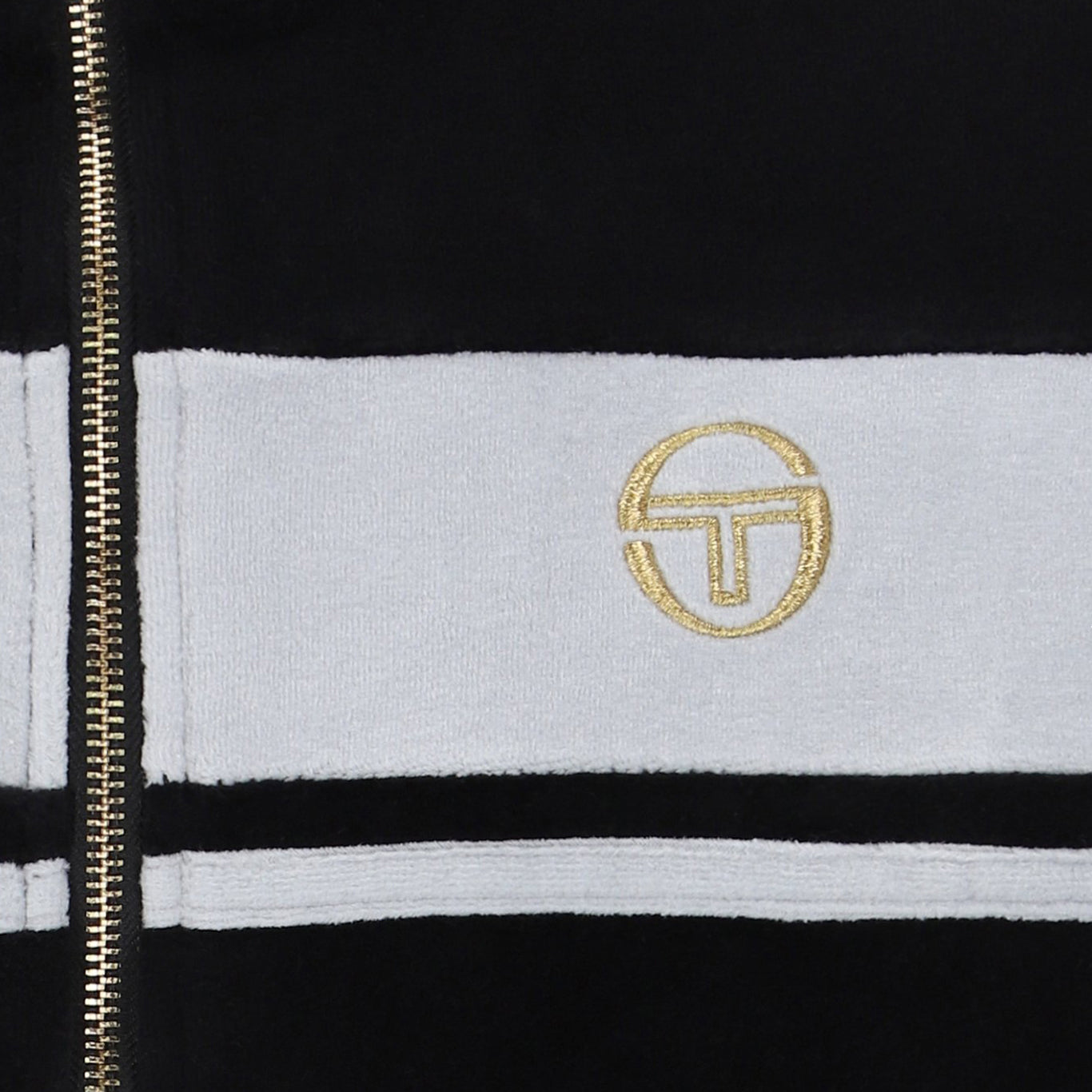 Sergio Tacchini Damarindo Velour Track Top Black