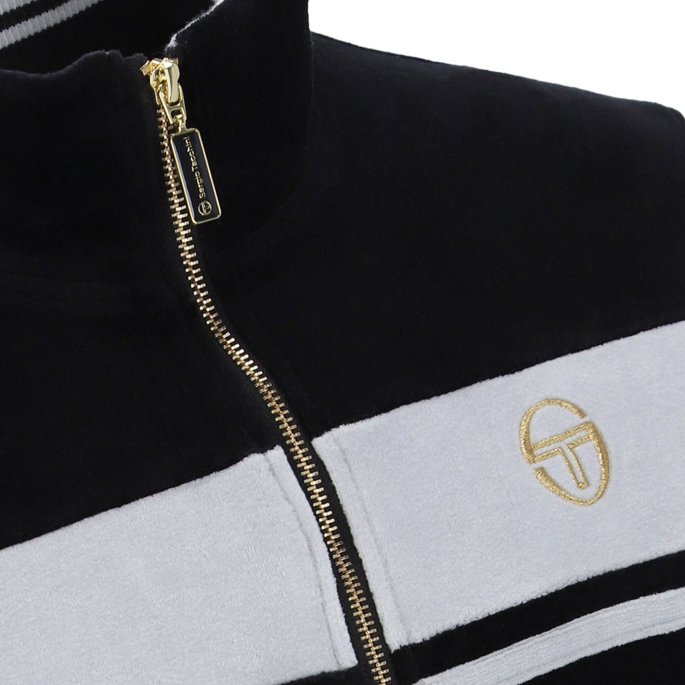 Sergio Tacchini Damarindo Velour Track Top Black