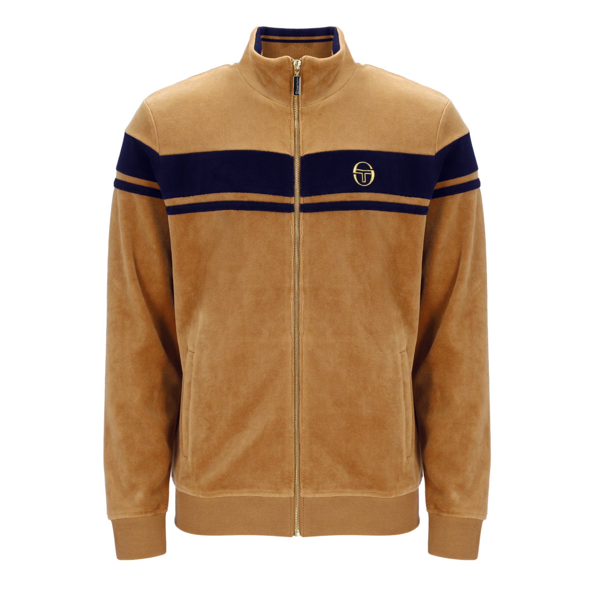 Sergio Tacchini Damarindo Velour Track Top Almond