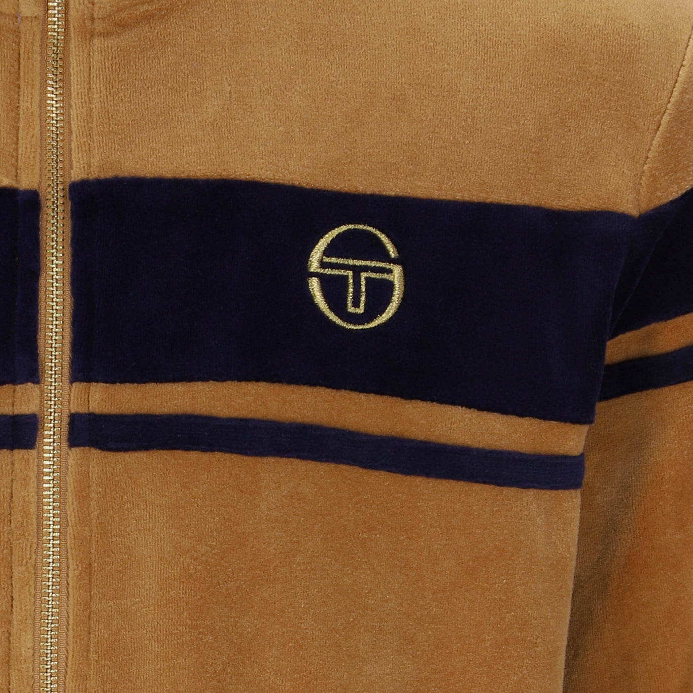 Sergio Tacchini Damarindo Velour Track Top Almond