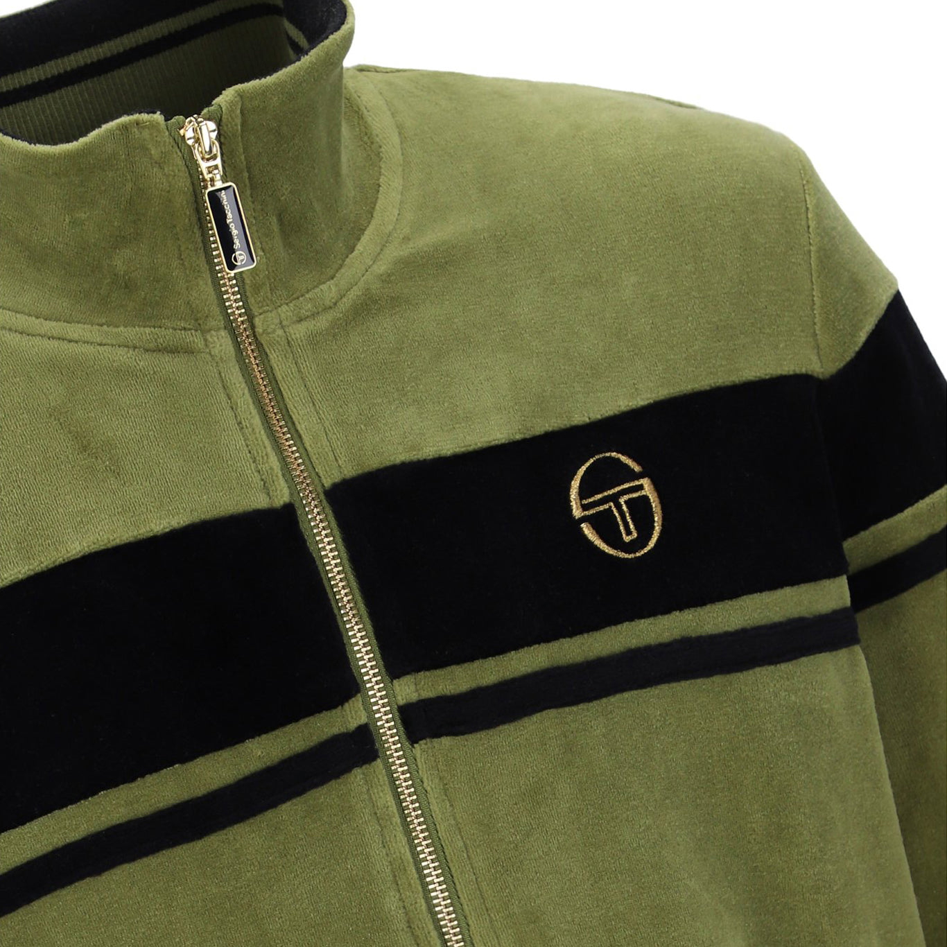 Sergio Tacchini Damarindo Velour Track Top Green