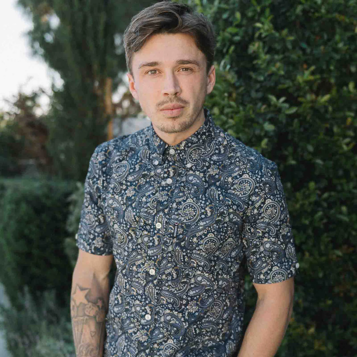 Lambretta Paisley Shirt Navy