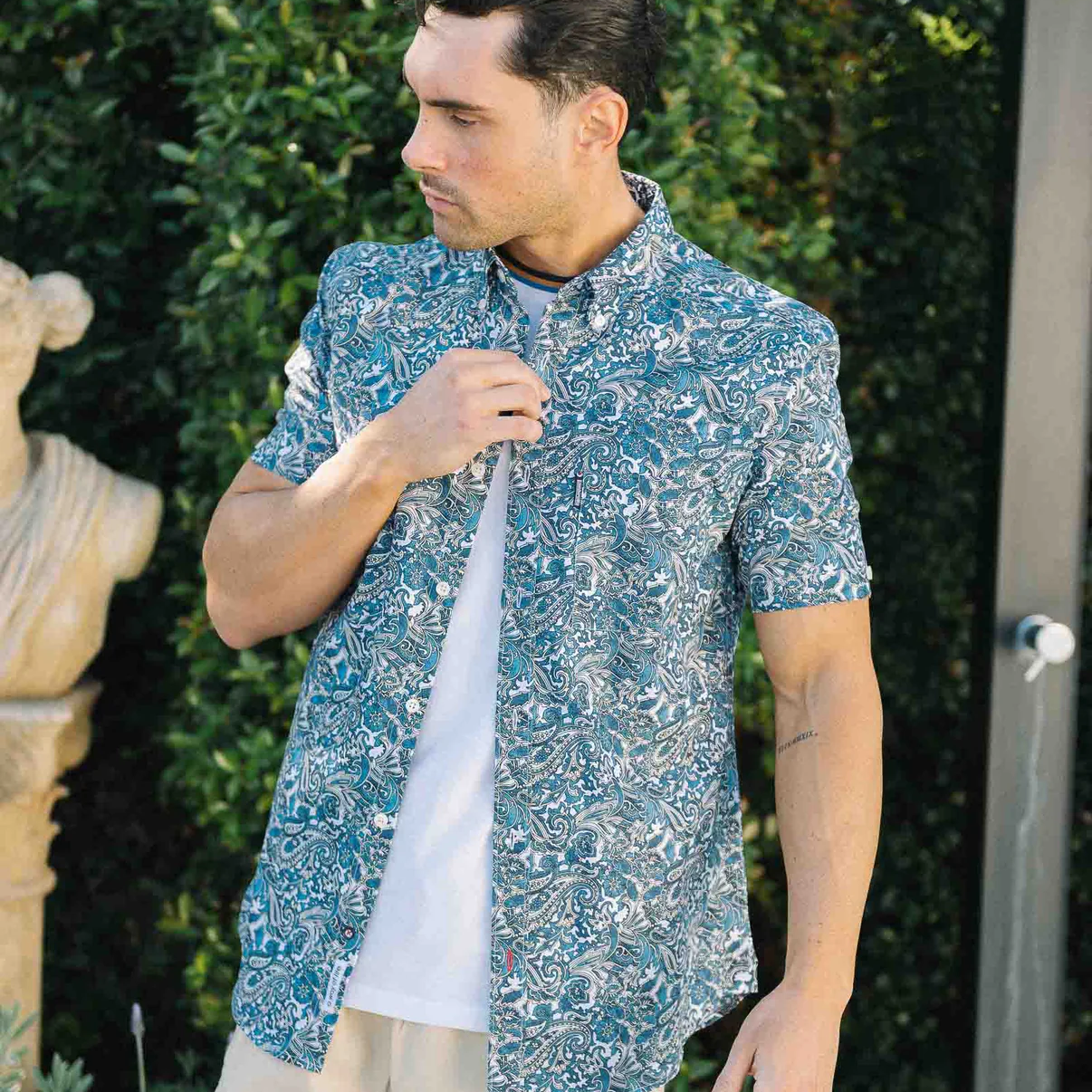 Lambretta Paisley Shirt Sky