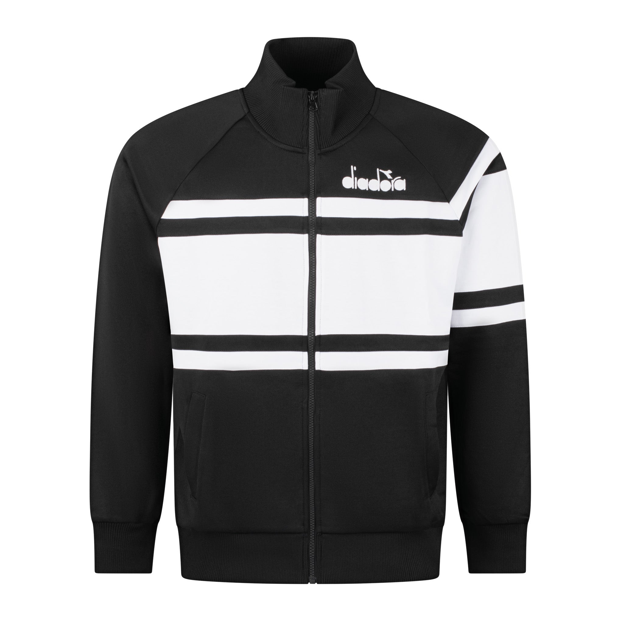 Diadora 80's Classic Track Top - Black & White - Men's – Urban