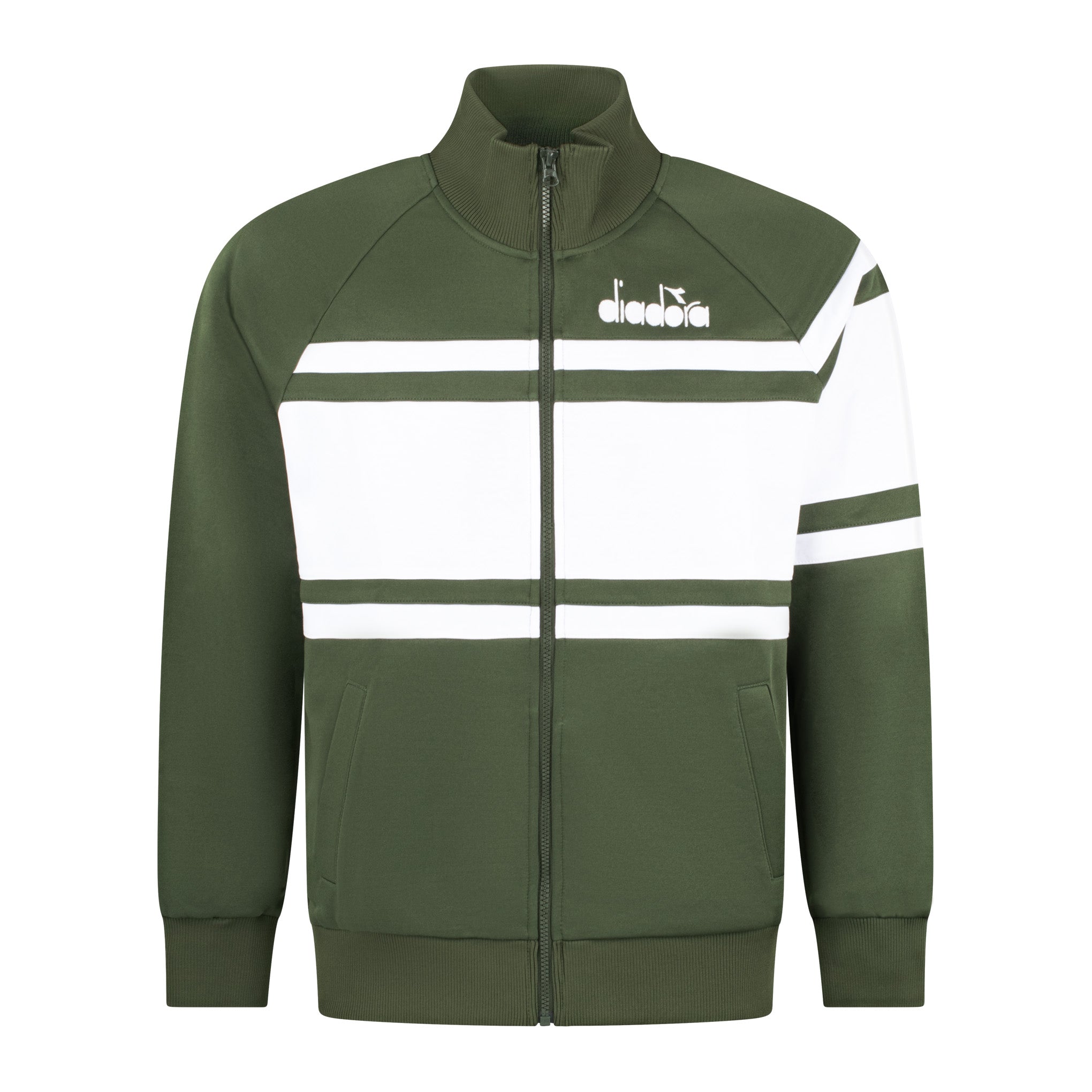 Diadora 80's Track Top Green/White