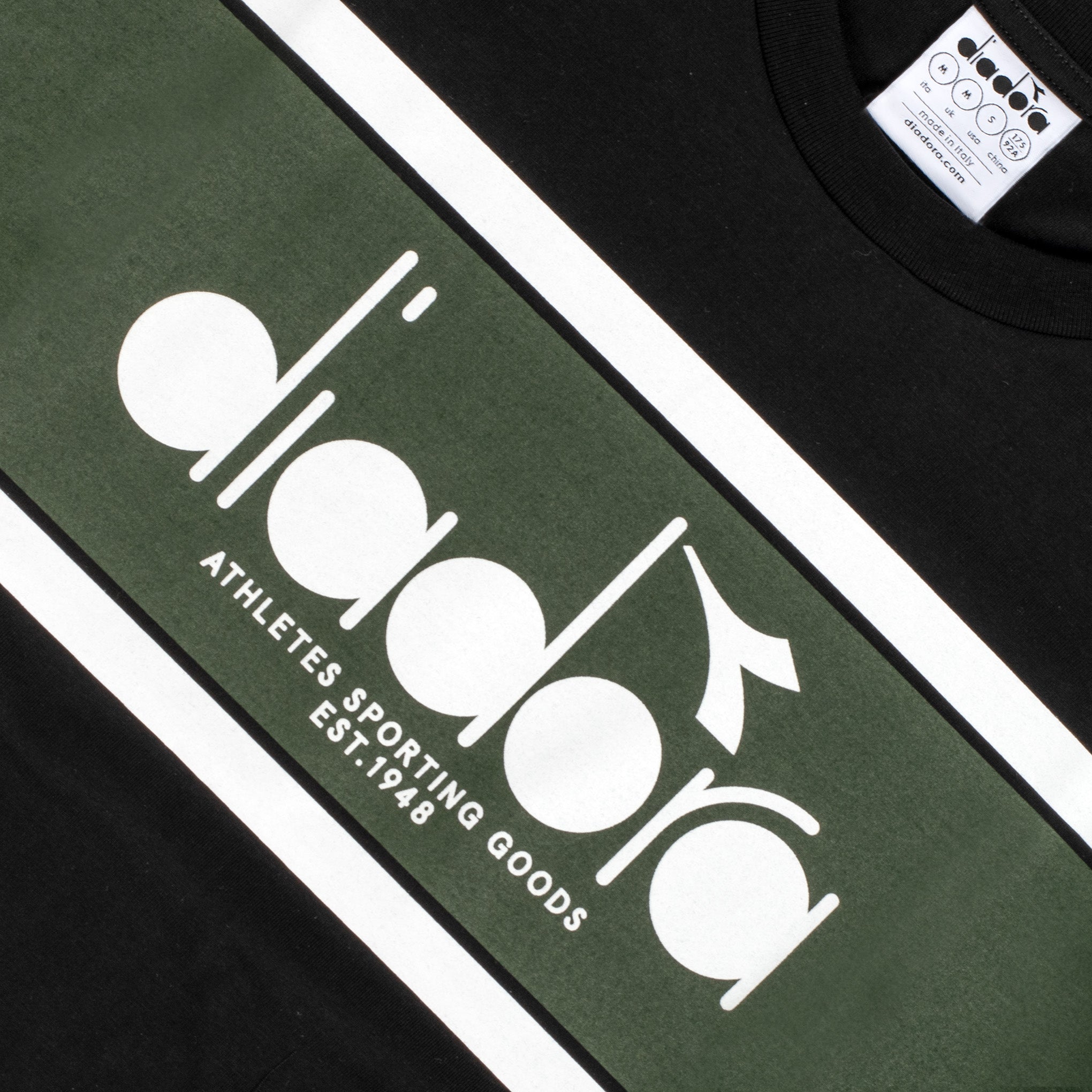 Diadora Stripe T-Shirt Black