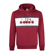 Diadora Stripe Hoodie Claret