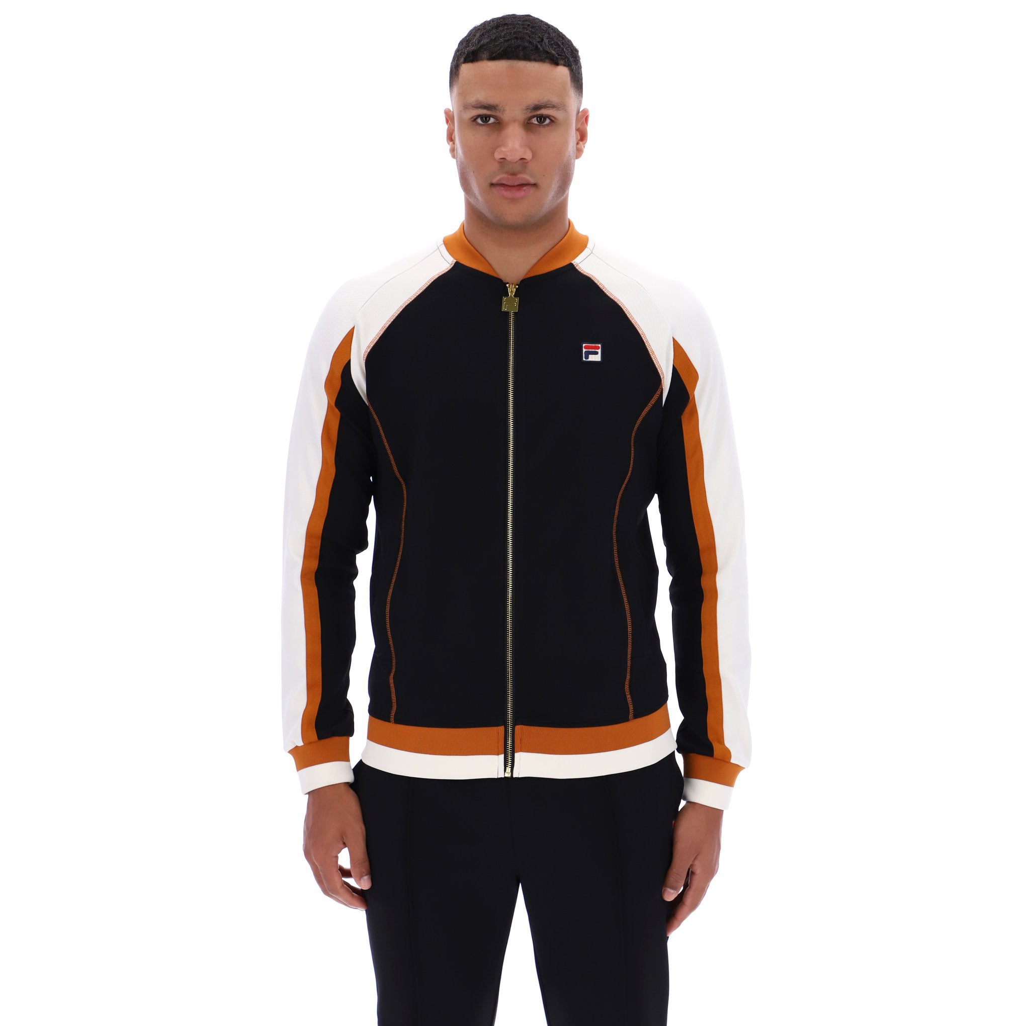 Fila Vintage Eliot Track Top Black/Orange