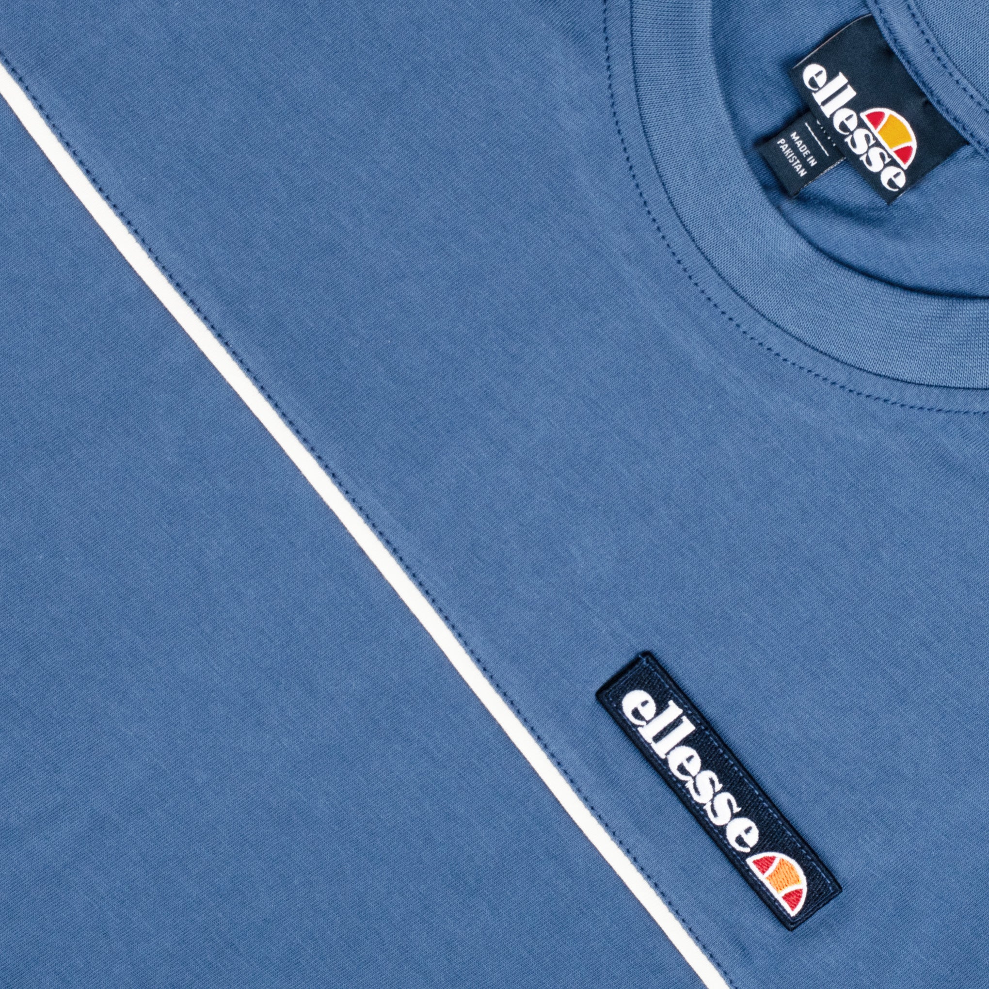 Ellesse Sacco Piping T-Shirt Blue