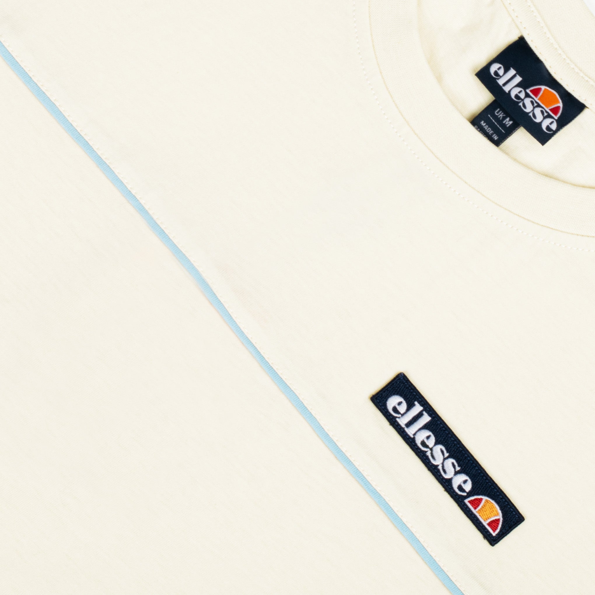 Ellesse Sacco Piping T-Shirt Cream
