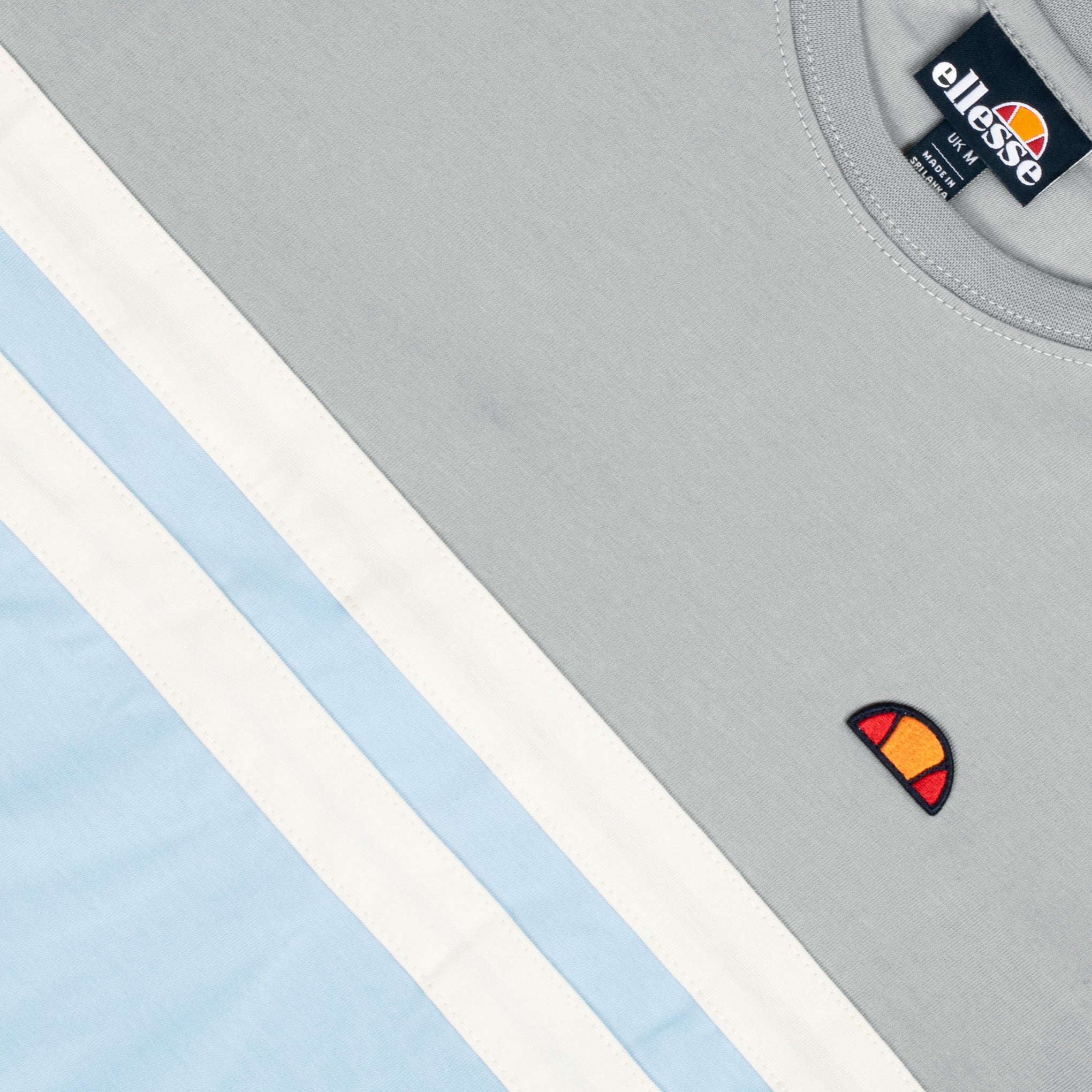 Ellesse Atrei Stripe T-Shirt Grey