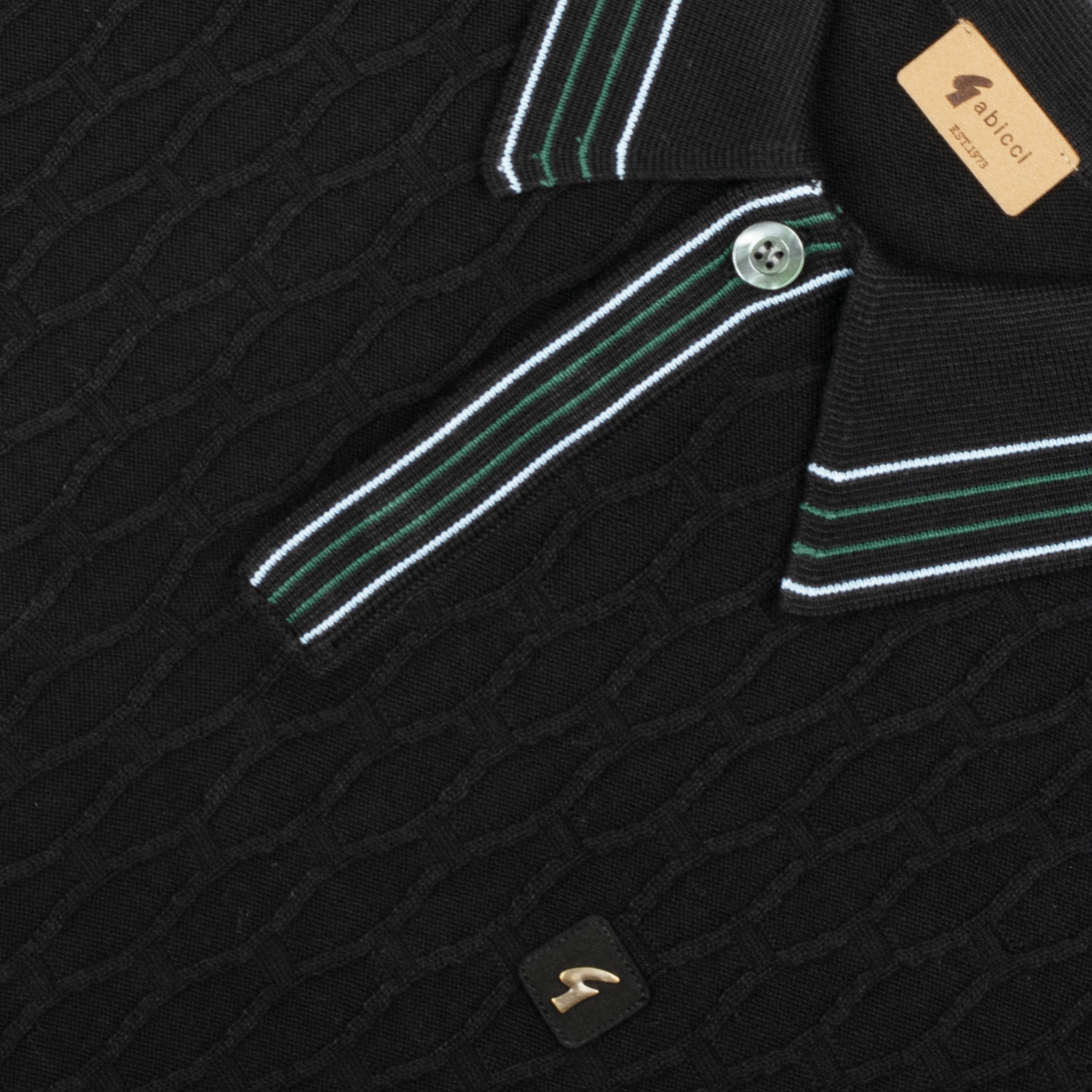 Gabicci Vintage Milton Knit Polo Black