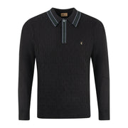 Gabicci Vintage Milton Knit Polo Black