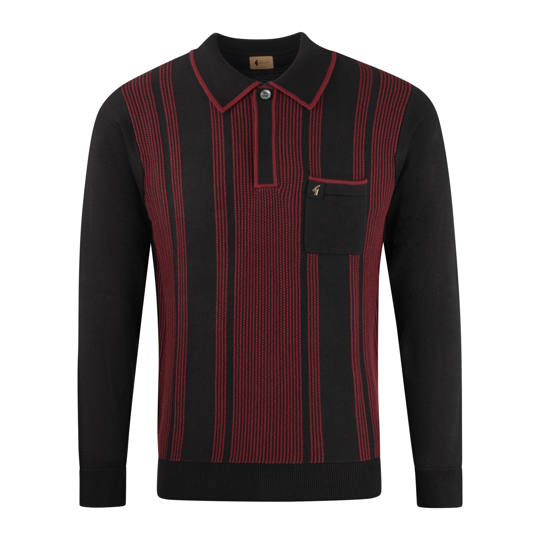 Gabicci Vintage Dante Knit Polo Black