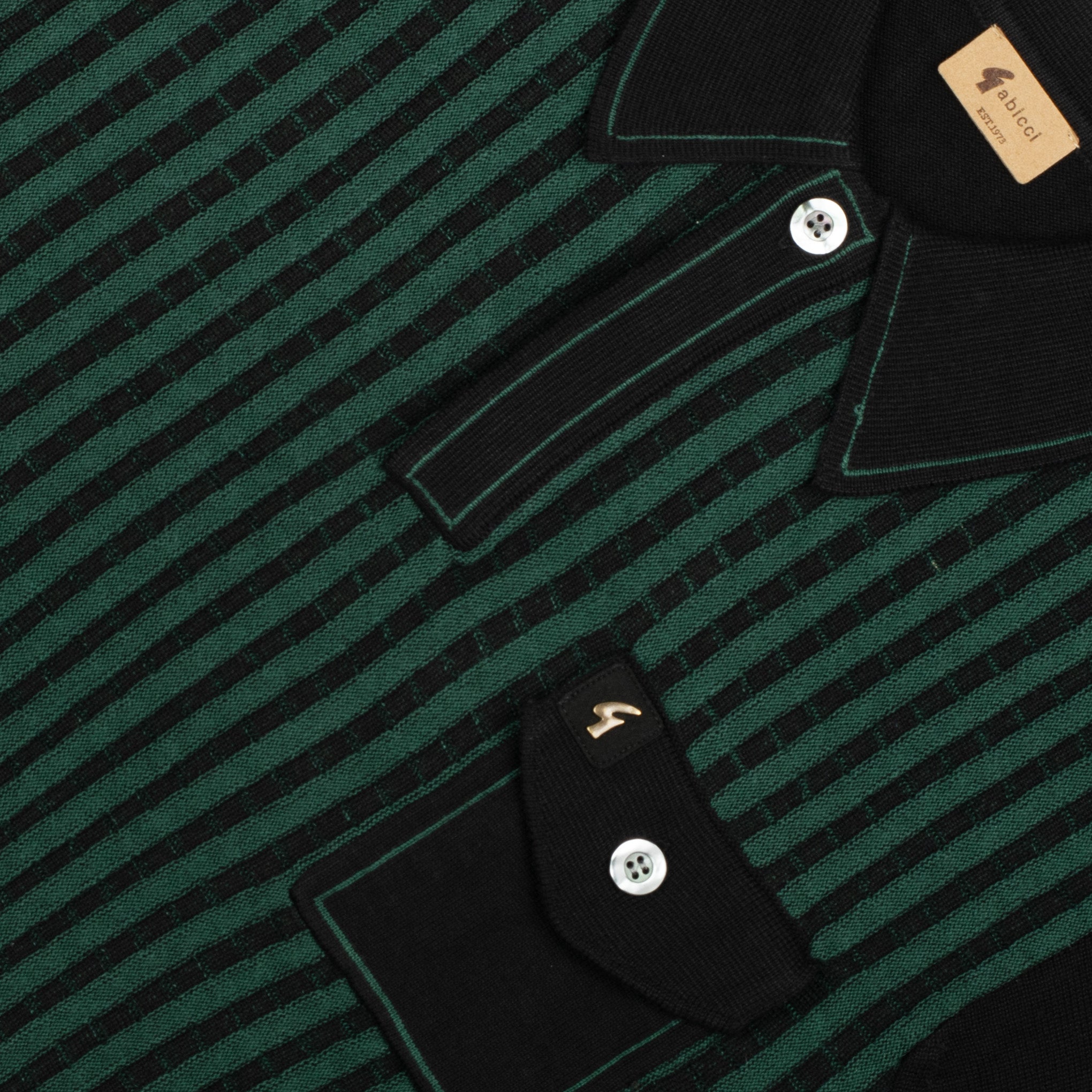 Gabicci Vintage Hansen Knit Polo Black