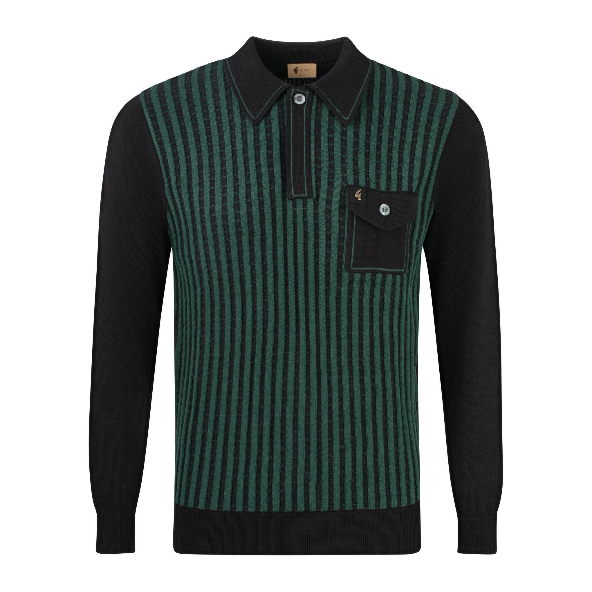 Gabicci Vintage Hansen Knit Polo Black