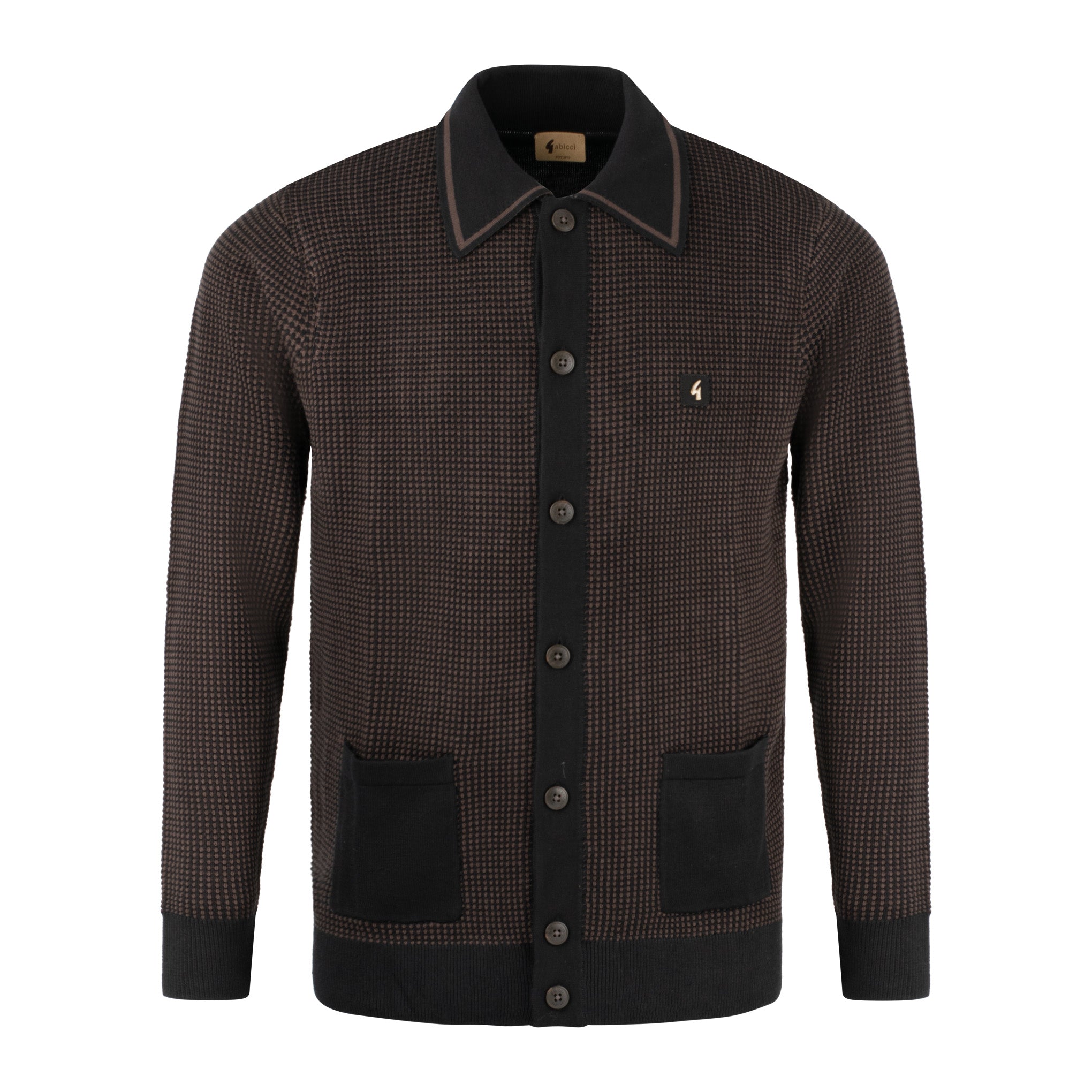 Gabicci Vintage Noel Knit Shirt Black