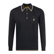 Gabicci Archive Ned Knit Polo Black