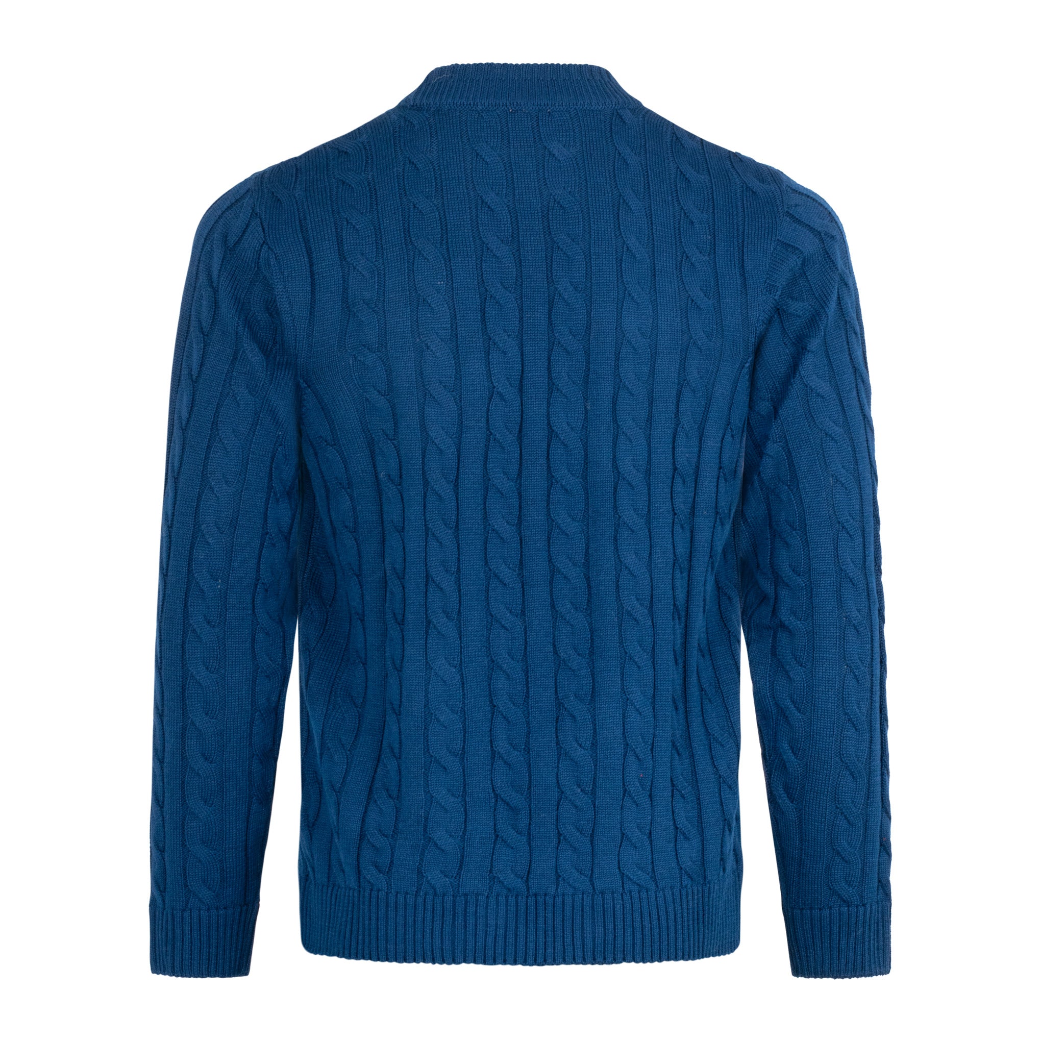 Gabicci Vintage Tremor Cable Knit Sweater Blue