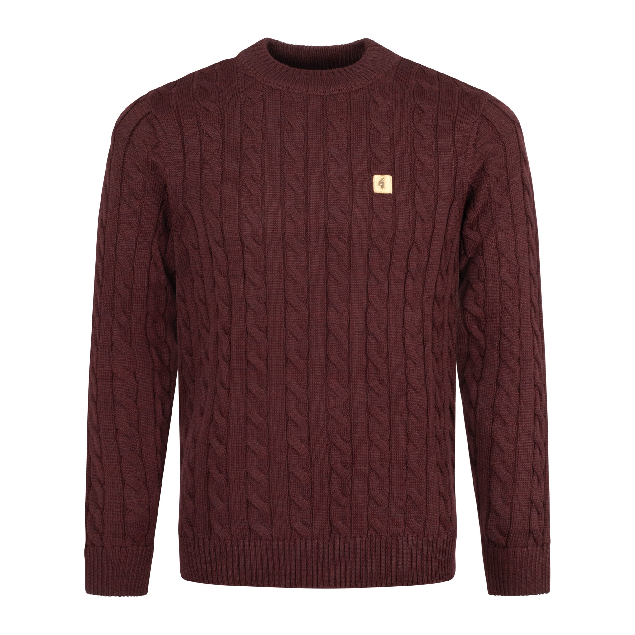 Gabicci Vintage Tremor Cable Knit Sweater Berry