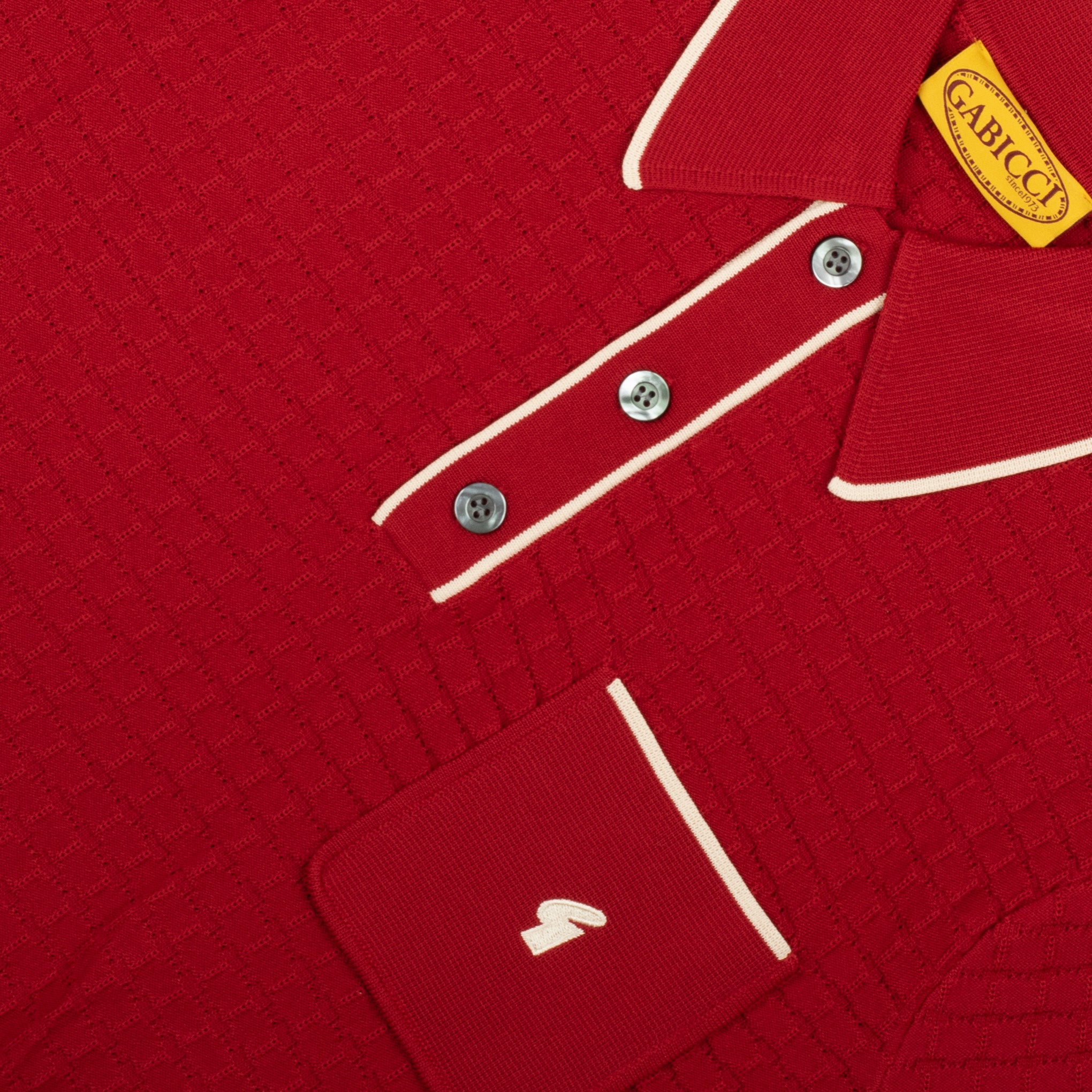 Gabicci Archive Roy Knit Polo Red