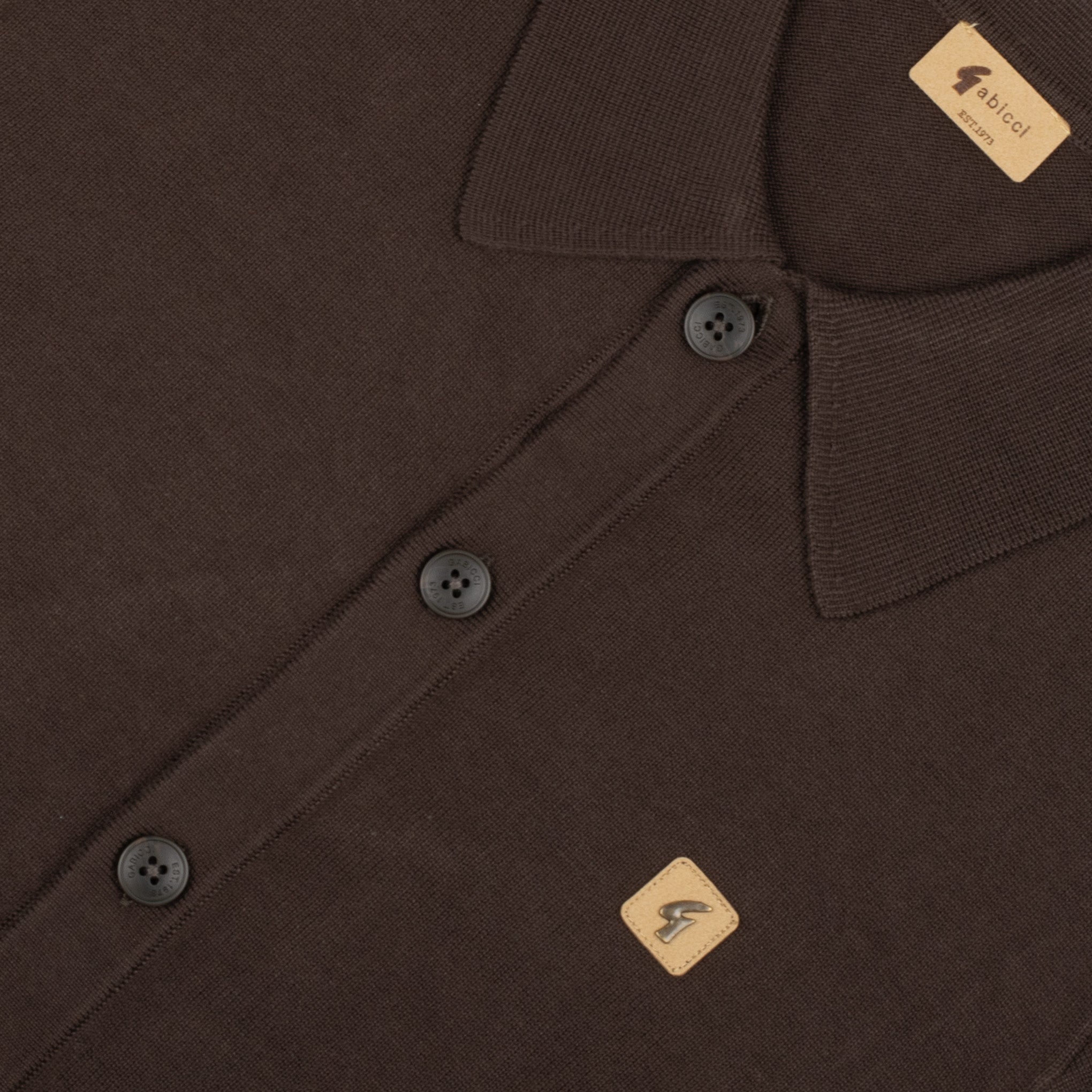 Gabicci Vintage Azima Knit Shirt Brown
