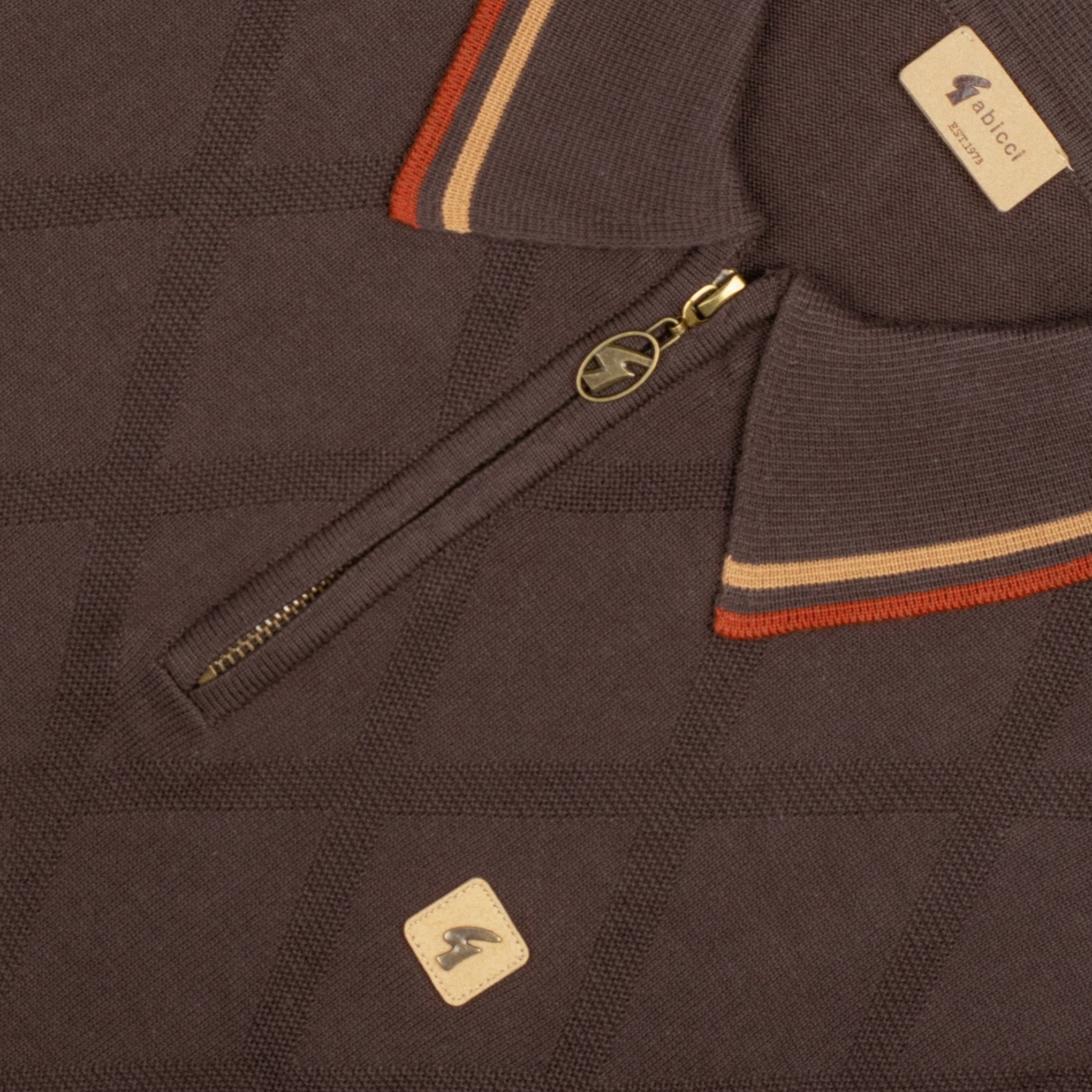 Gabicci Vintage Moore Knit Polo Brown