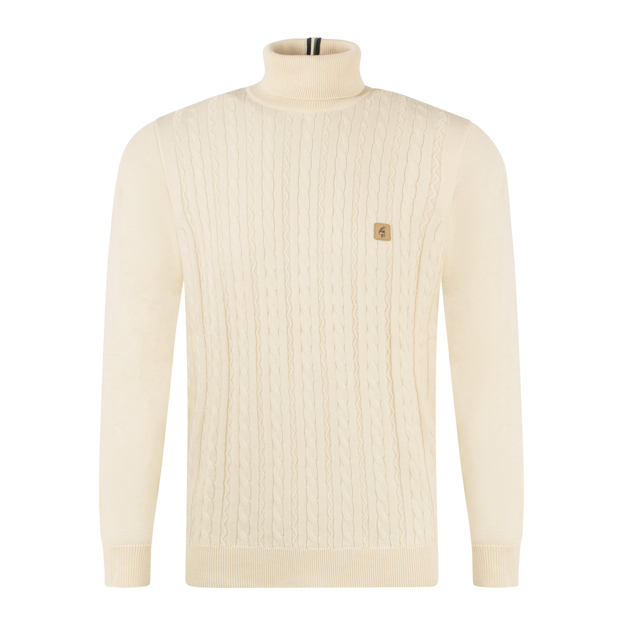 Gabicci Vintage Leonardo Knit Roll Neck Cream