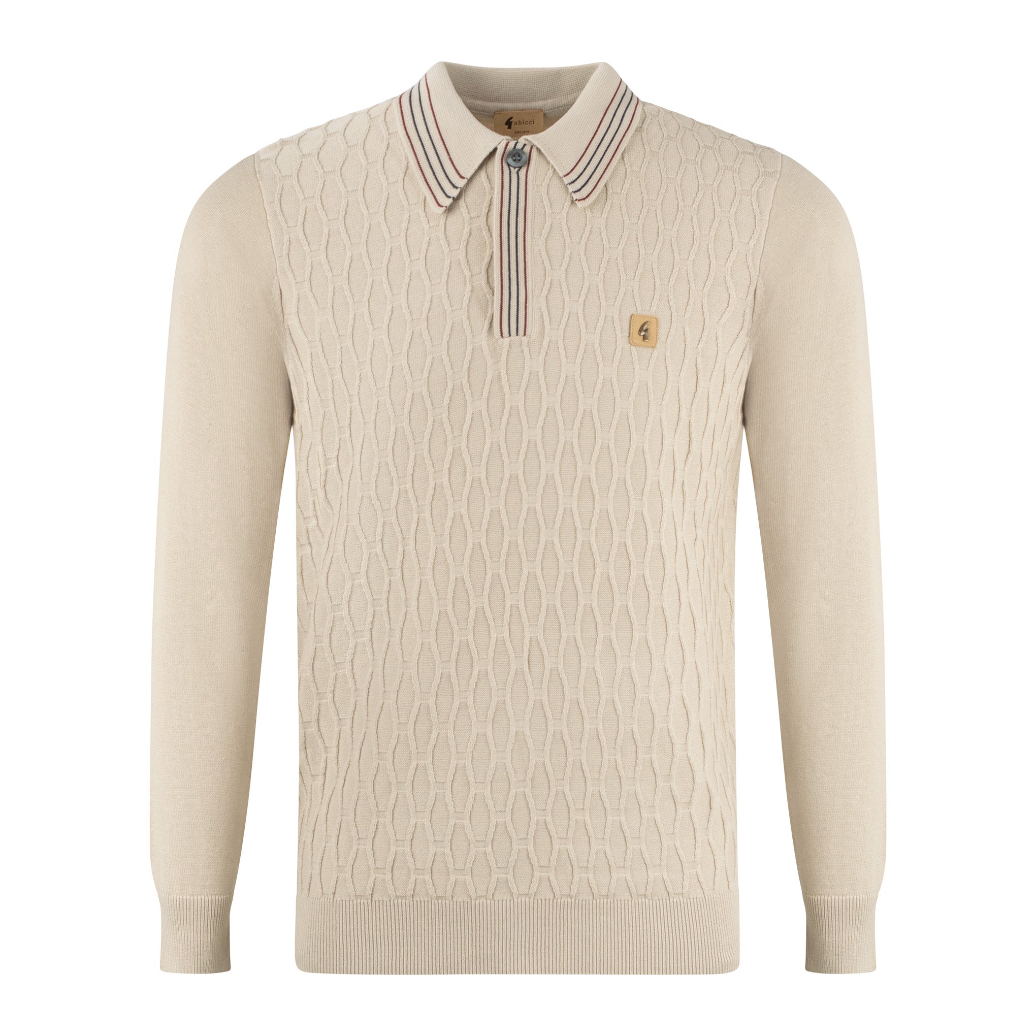Gabicci Vintage Milton Knit Polo Cream