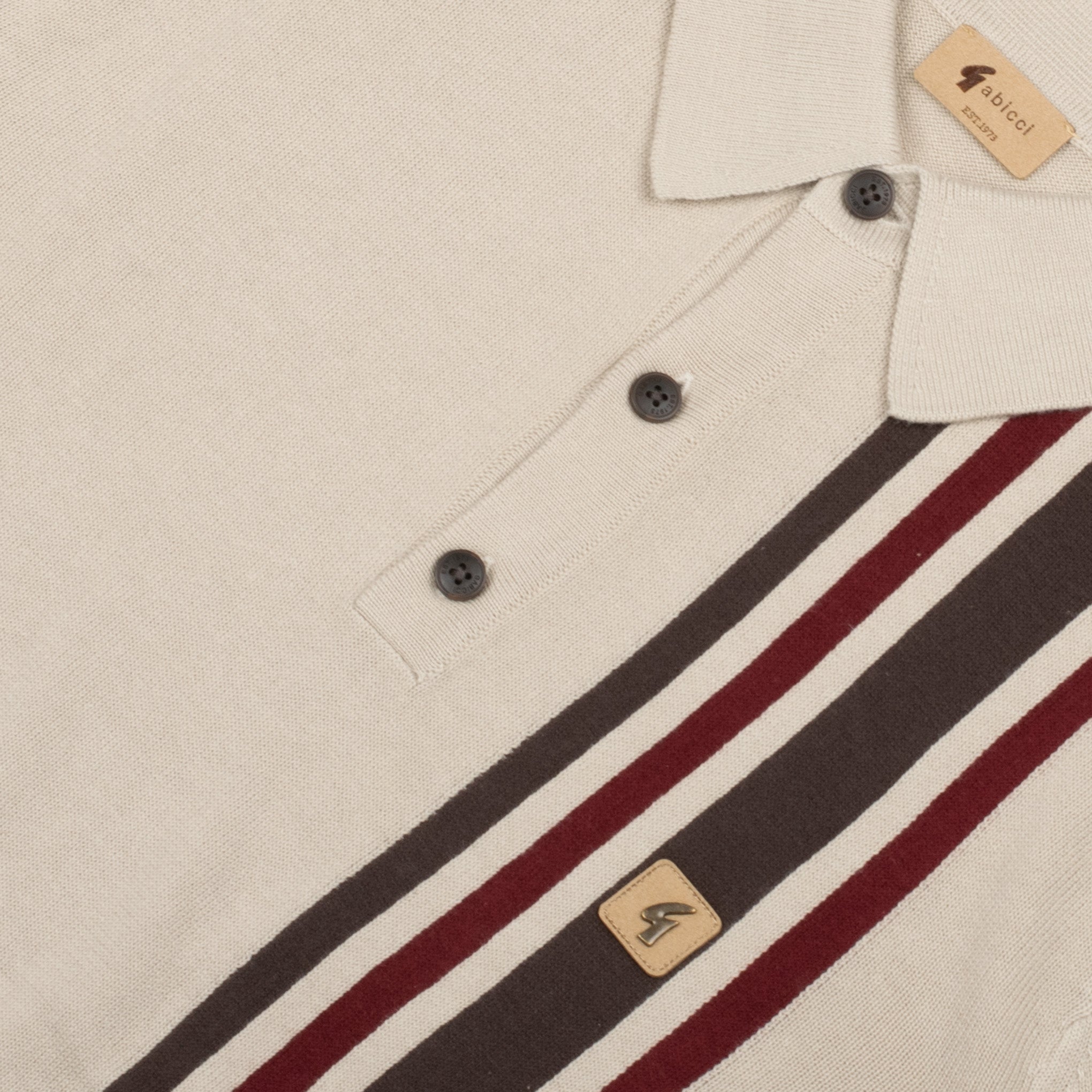 Gabicci Vintage Soda Knit Polo Cream