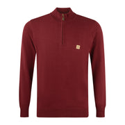 Gabicci Vintage Naxton Zip Sweater Berry