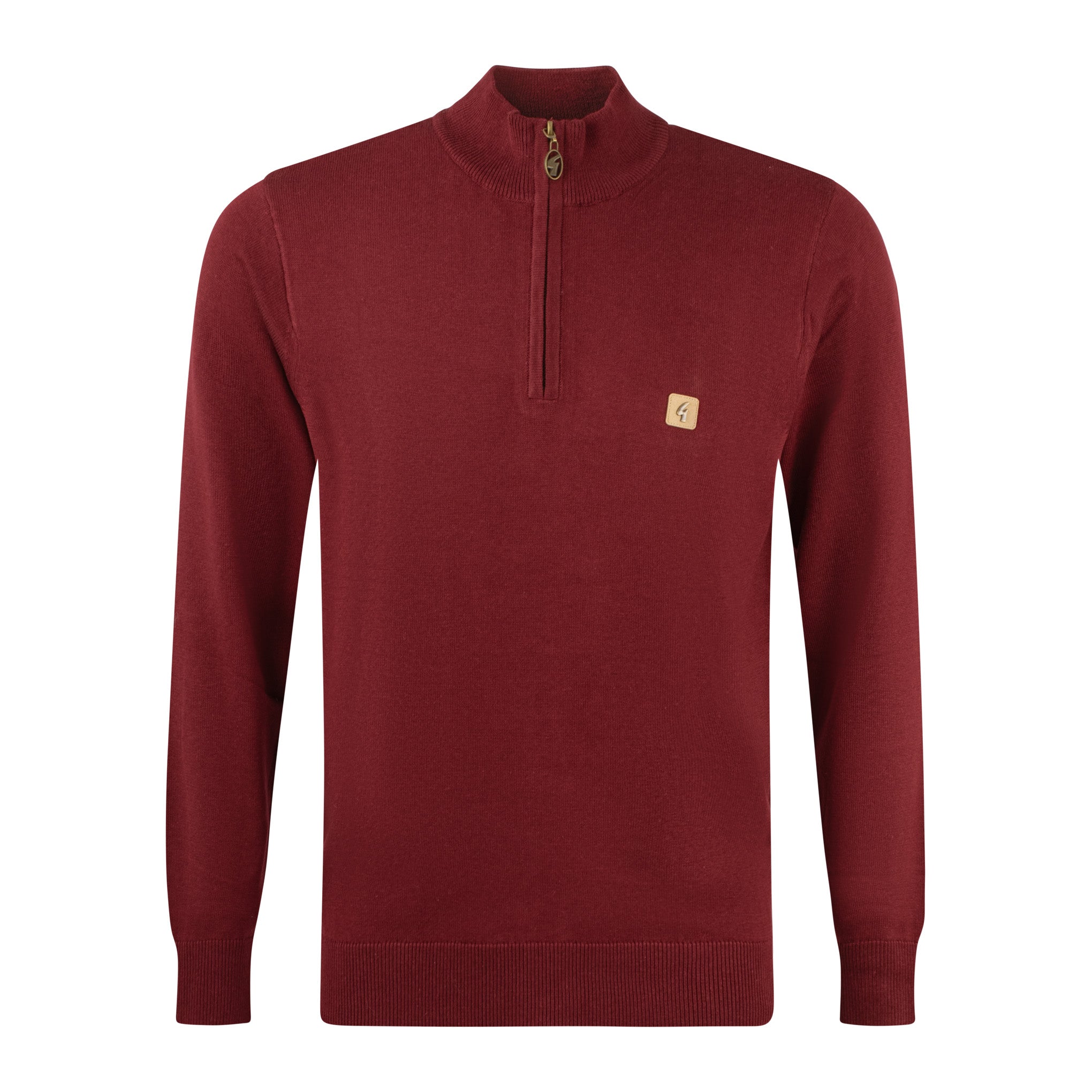 Gabicci Vintage Naxton Zip Sweater Berry