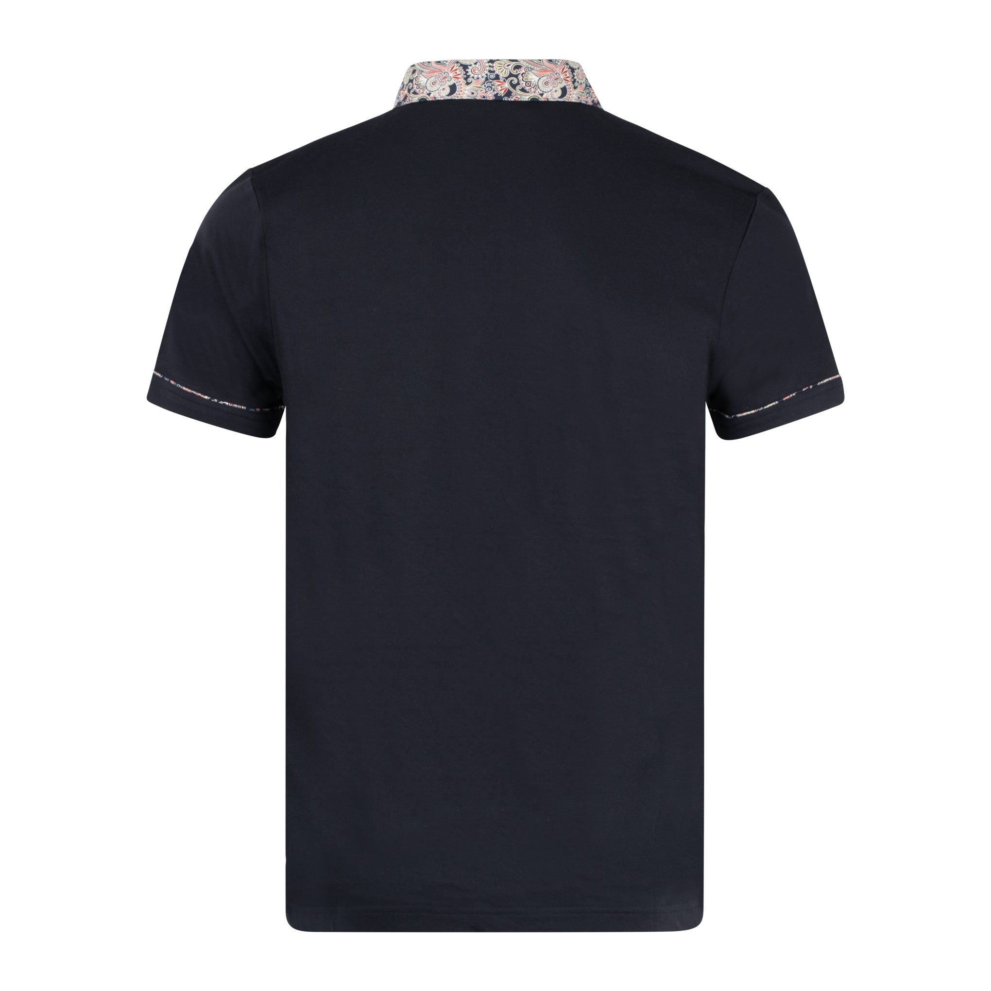 Gabicci Vintage Paisley Polo Shirt Navy