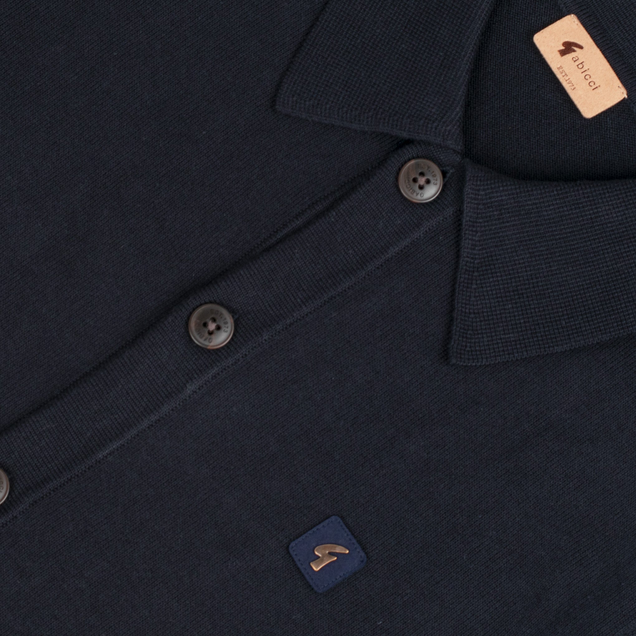 Gabicci Vintage Guinness Knit Shirt Navy