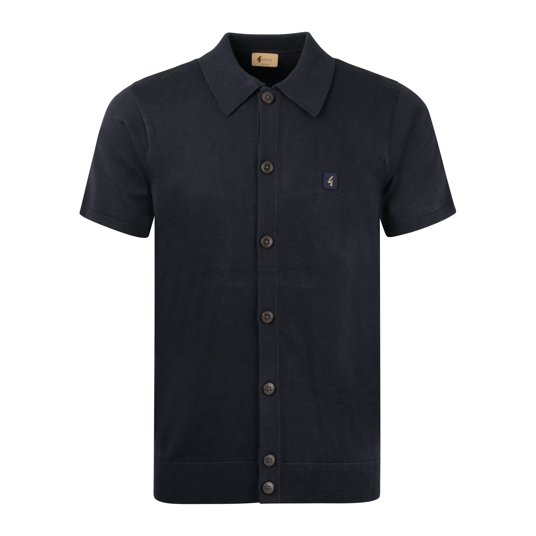 Gabicci Vintage Guinness Knit Shirt Navy