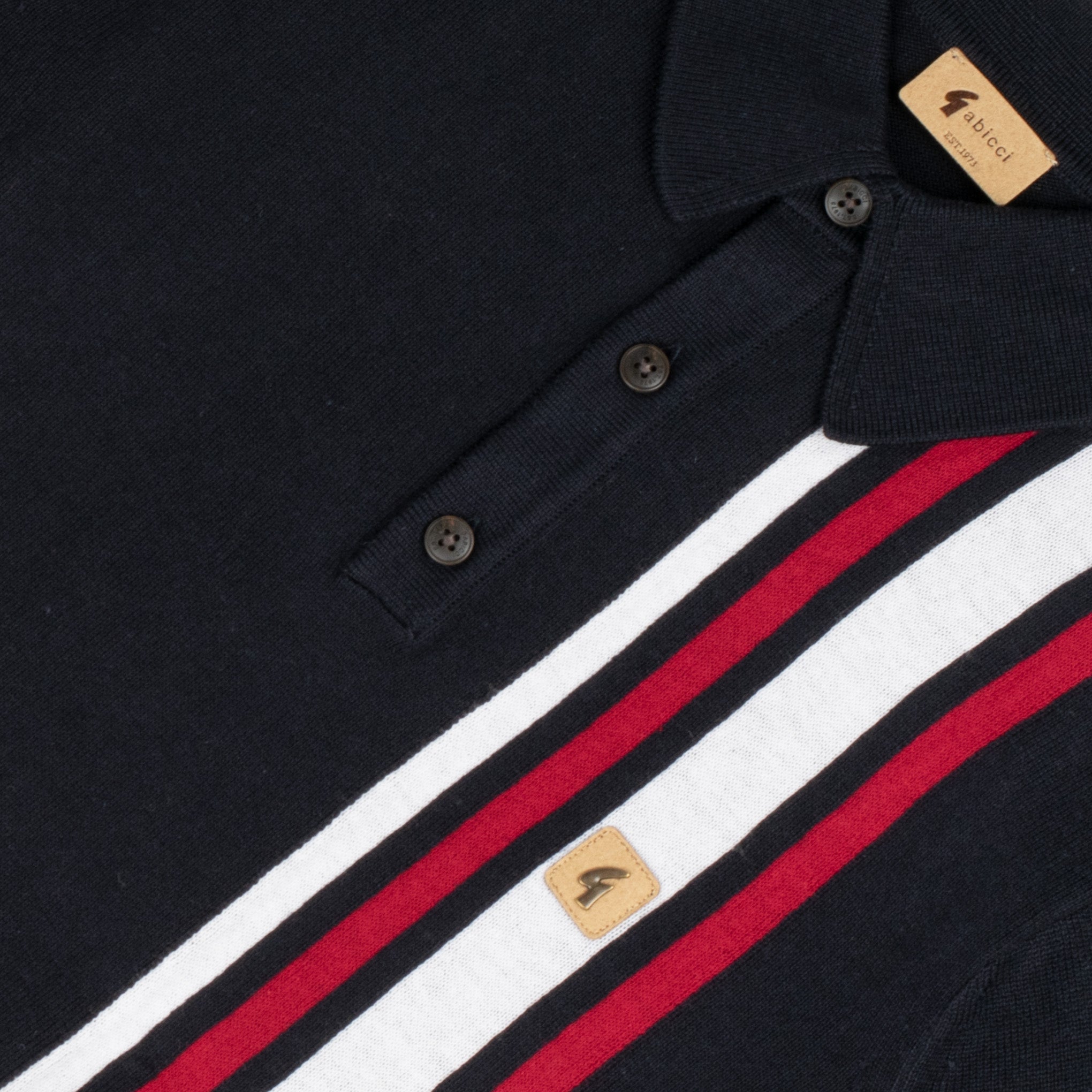 Gabicci Vintage Soda Knit Polo Navy