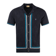 Gabicci Vintage Ross Knit Shirt Navy