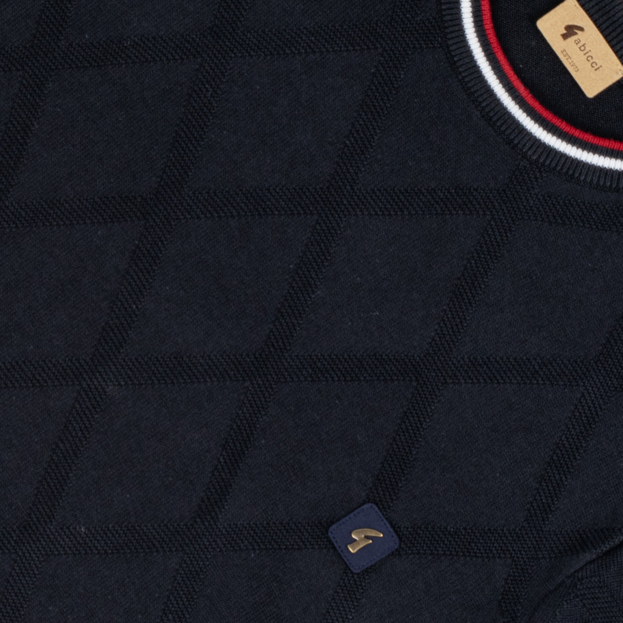 Gabicci Vintage Santino Knit T-Shirt Navy