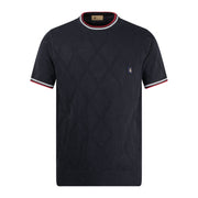 Gabicci Vintage Santino Knit T-Shirt Navy