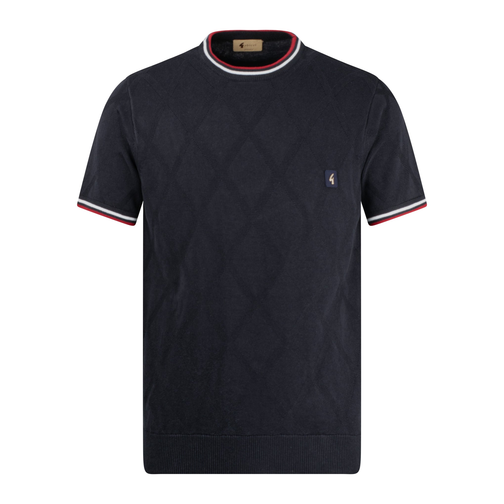Gabicci Vintage Santino Knit T-Shirt Navy