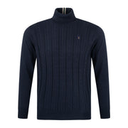 Gabicci Vintage Leonardo Knit Roll Neck Navy