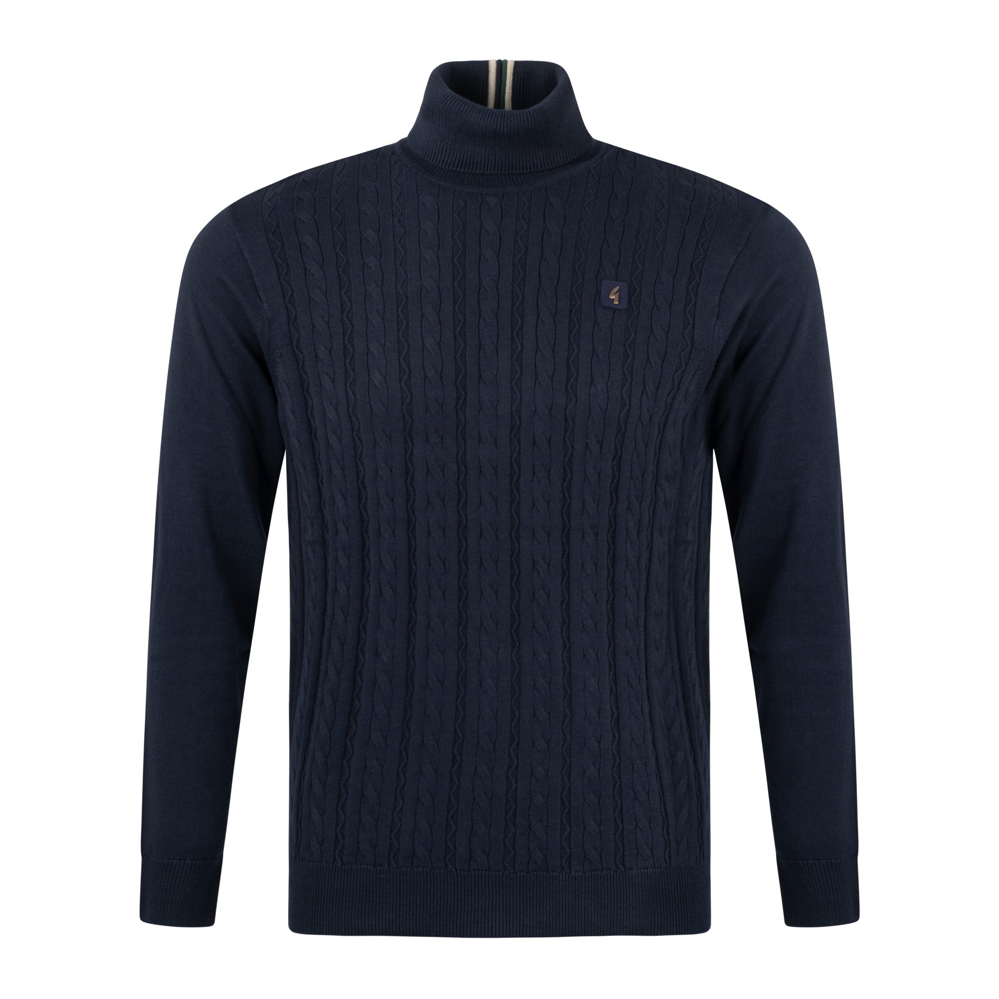 Gabicci Vintage Leonardo Knit Roll Neck Navy