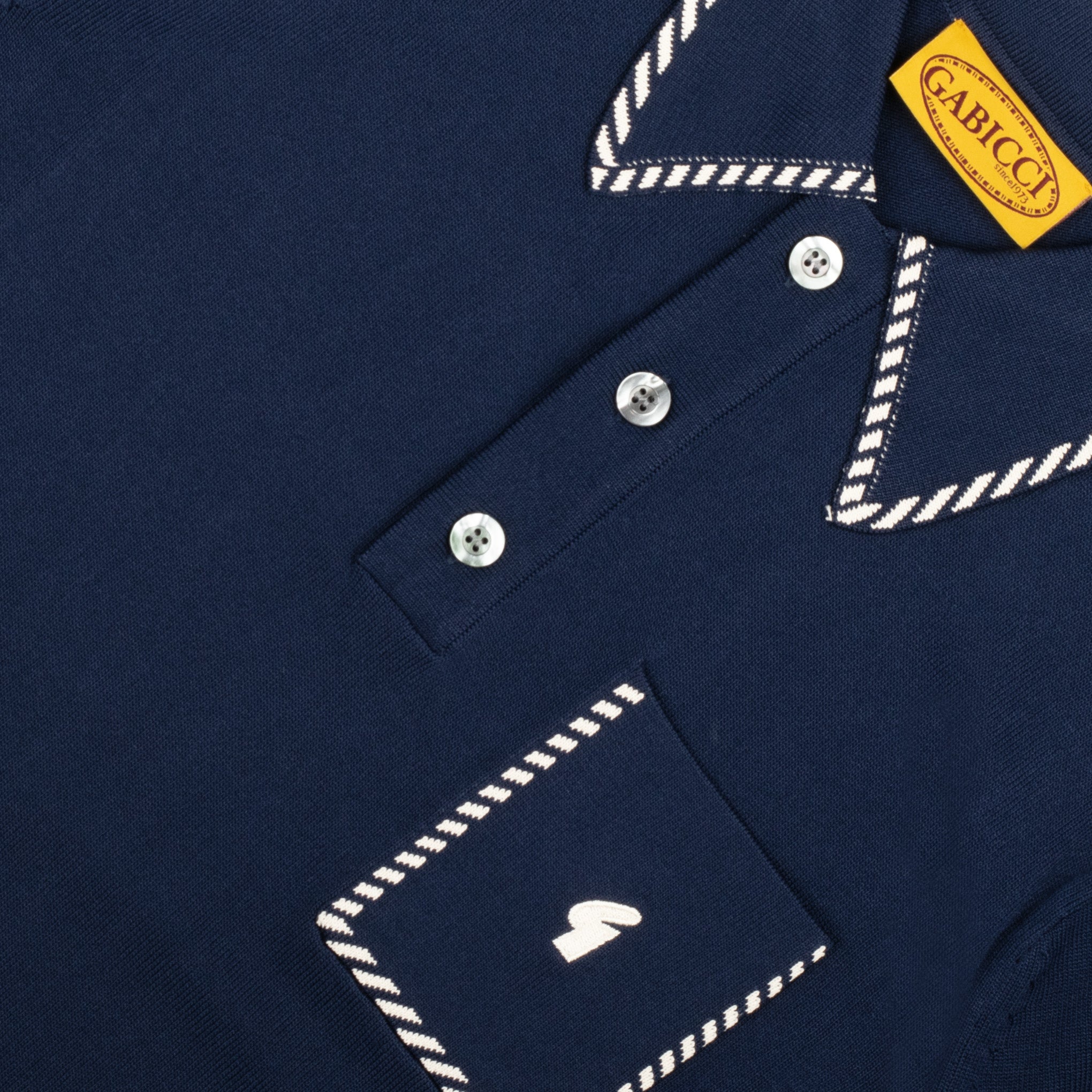 Gabicci Archive Routledge Knit Polo Navy