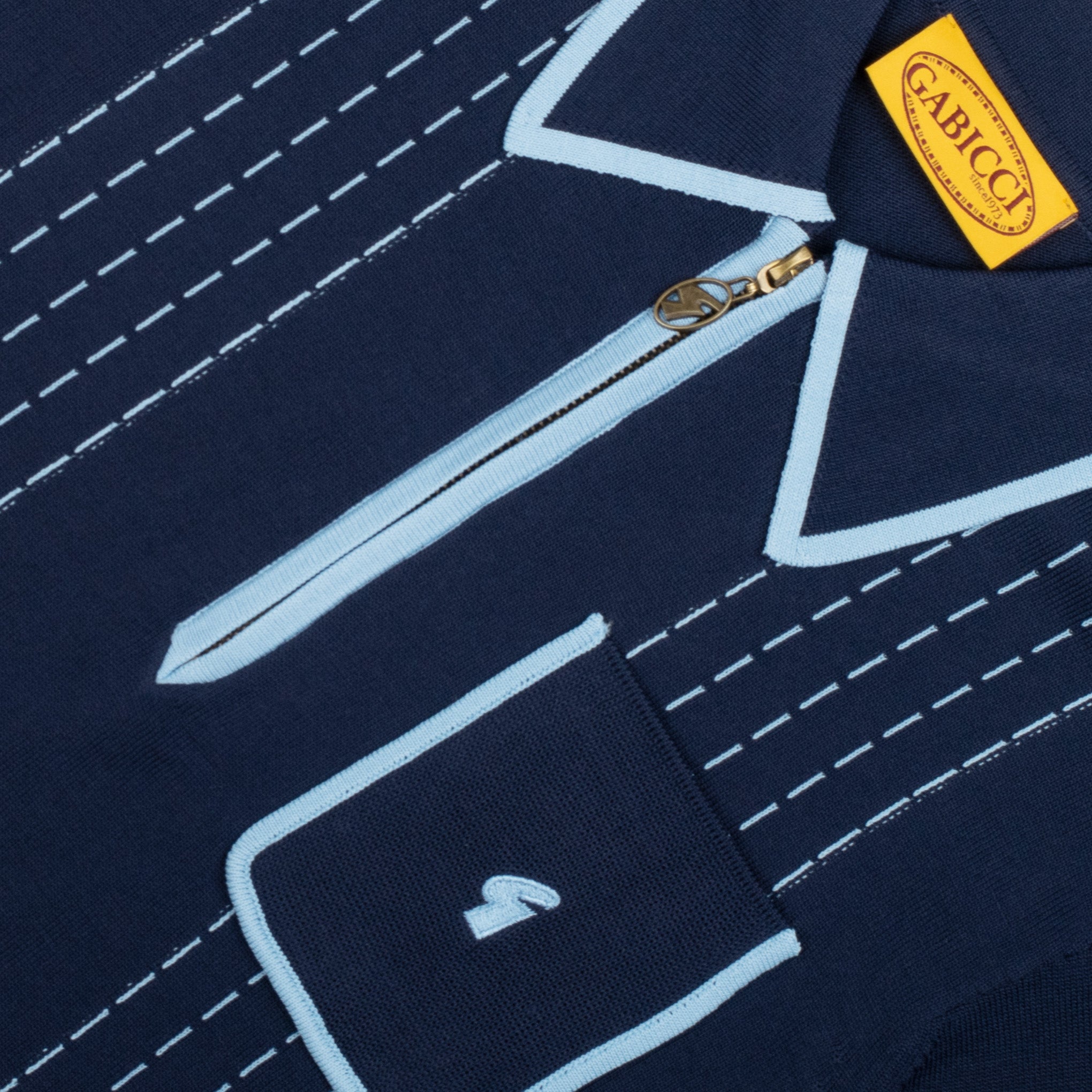 Gabicci Archive Darron Knit Polo Navy
